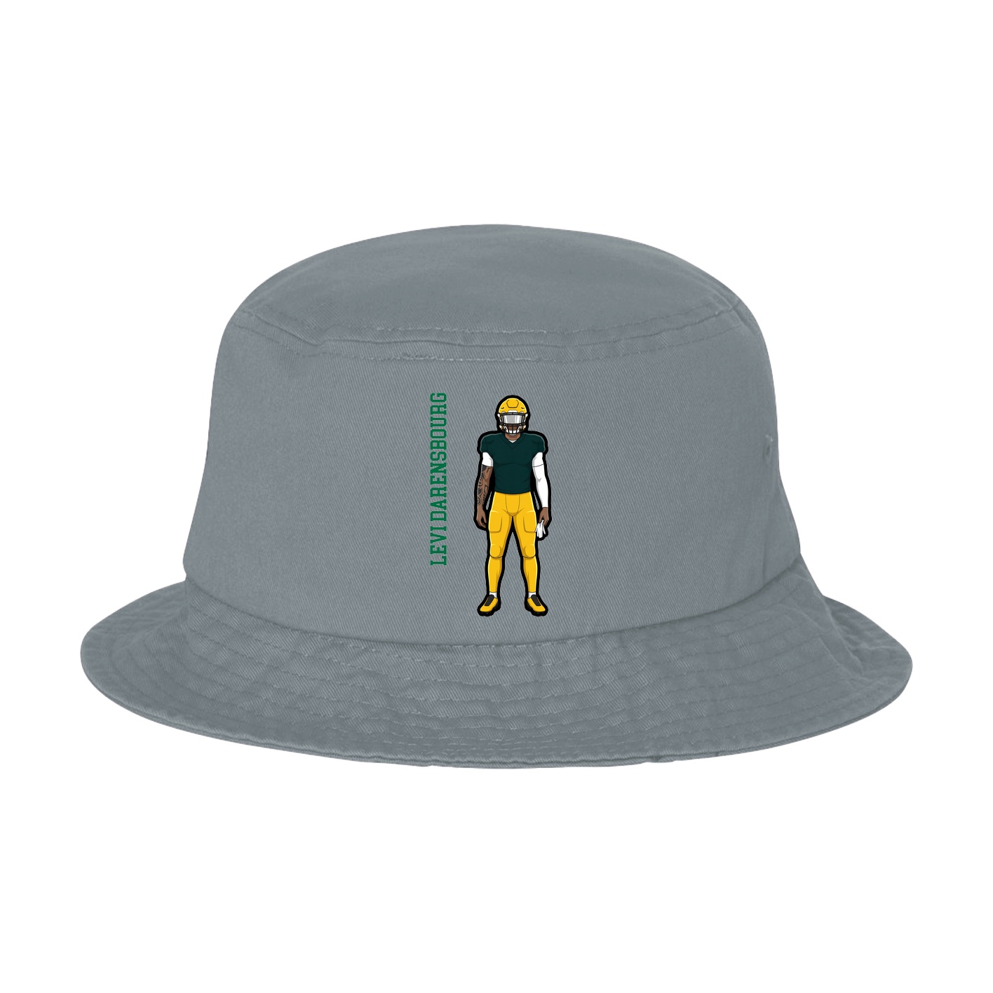 Bucket Cap — Name Vertical in Grey