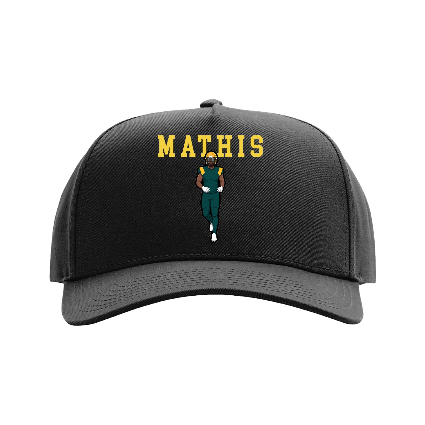 Full Fabric Five-Panel Champ Cap — Shirsey in Black