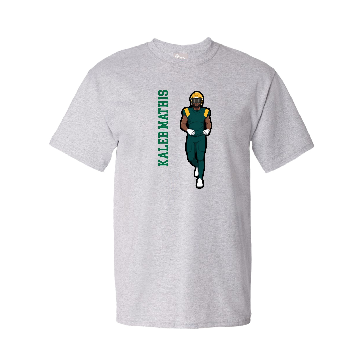 Youth Tee — Name Vertical in Grey