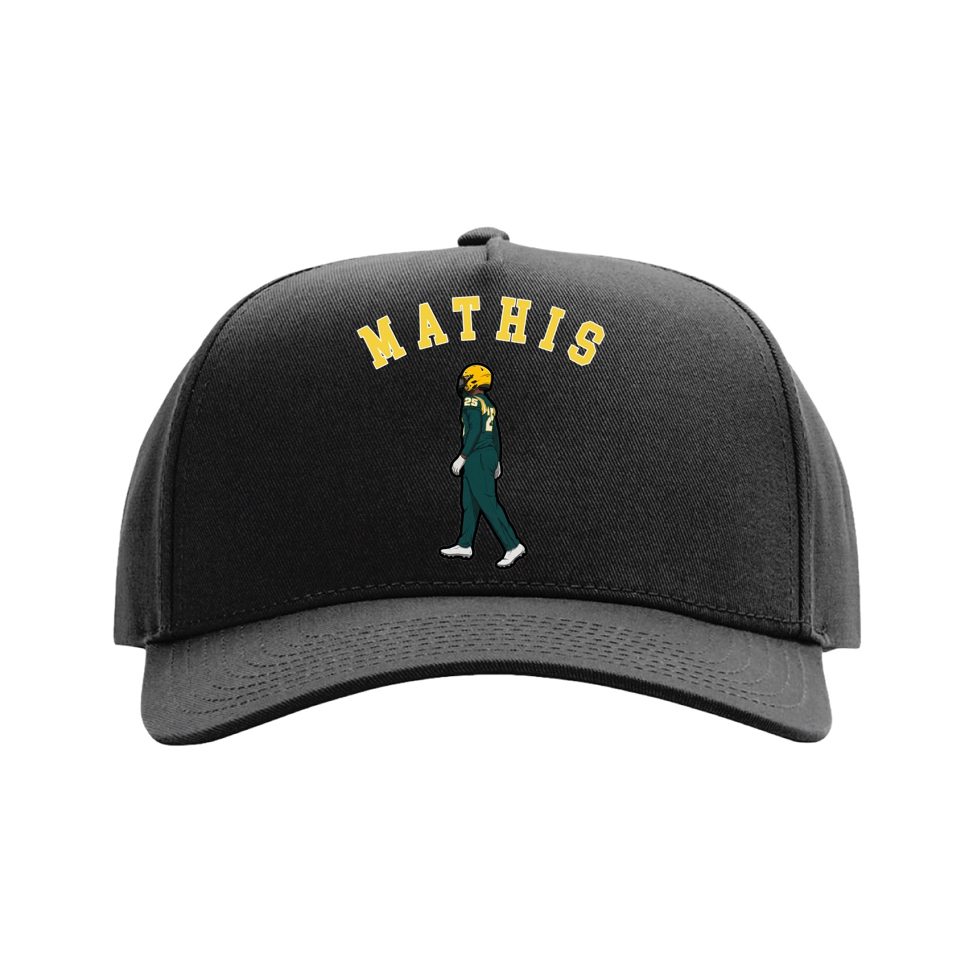 Full Fabric Five-Panel Champ Cap — Shirsey Arch in Black