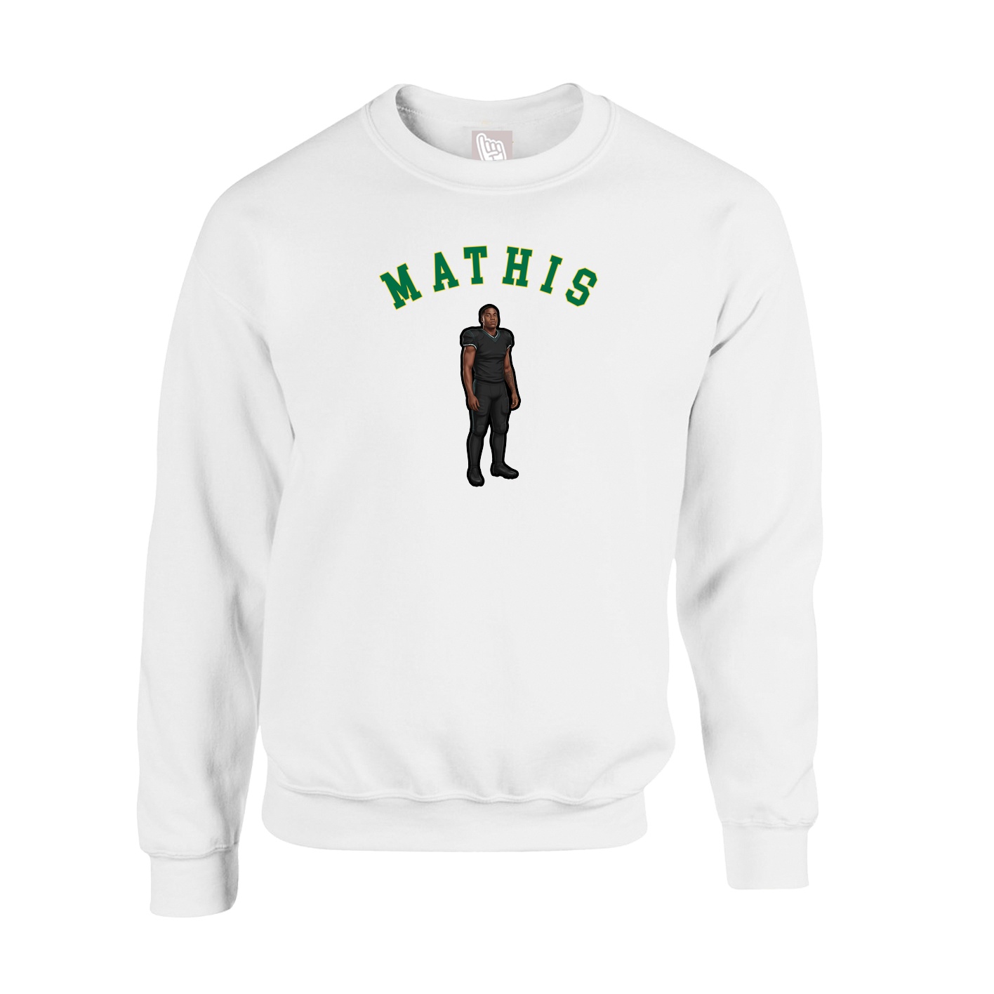 Fleece Crew — Shirsey Arch in White