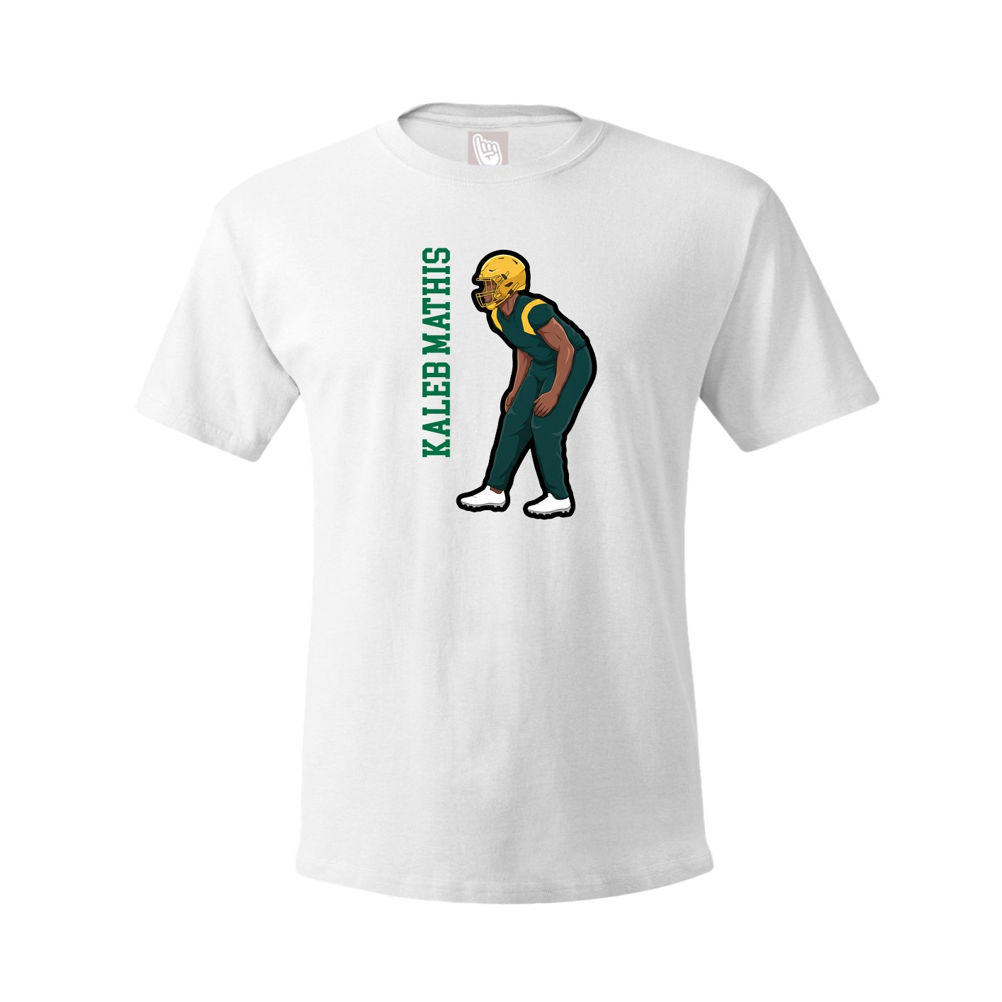 Tee — Name Vertical in White