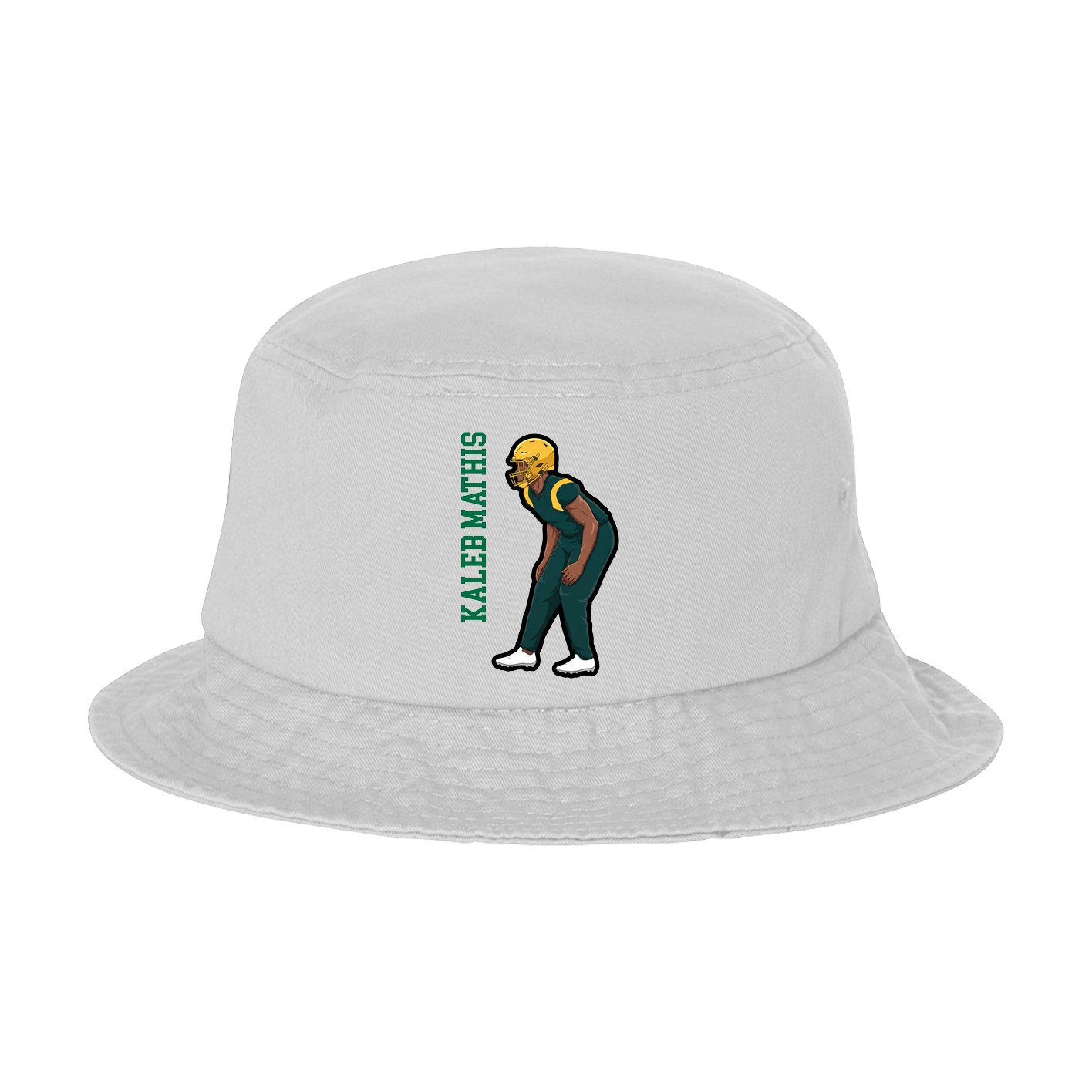Bucket Cap — Name Vertical in White