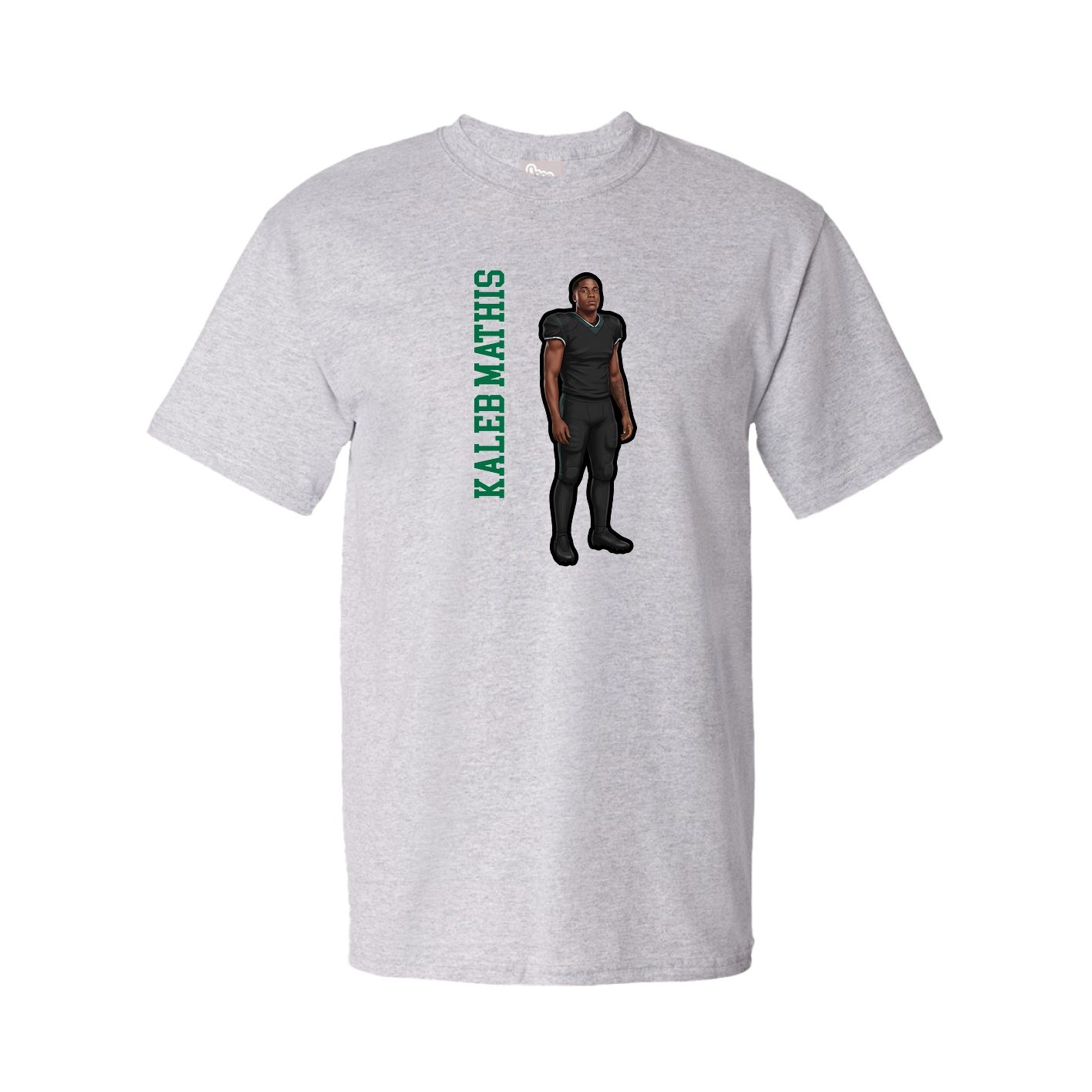 Tee — Name Vertical in Grey