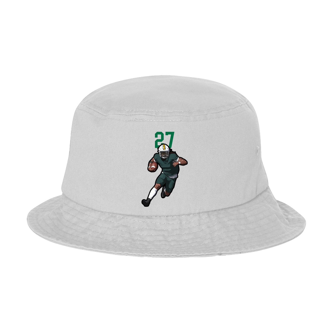 Bucket Cap — Number Top in White