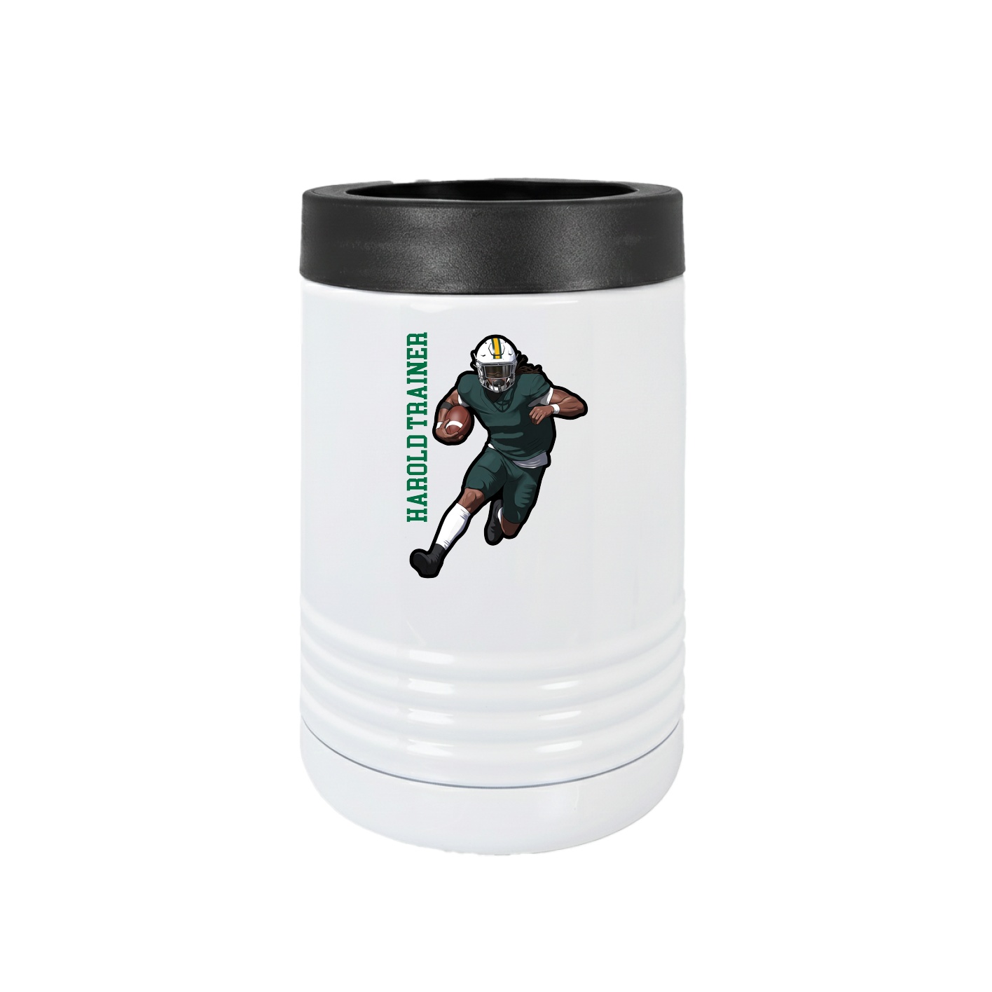 Beverage Holder — Name Vertical in White