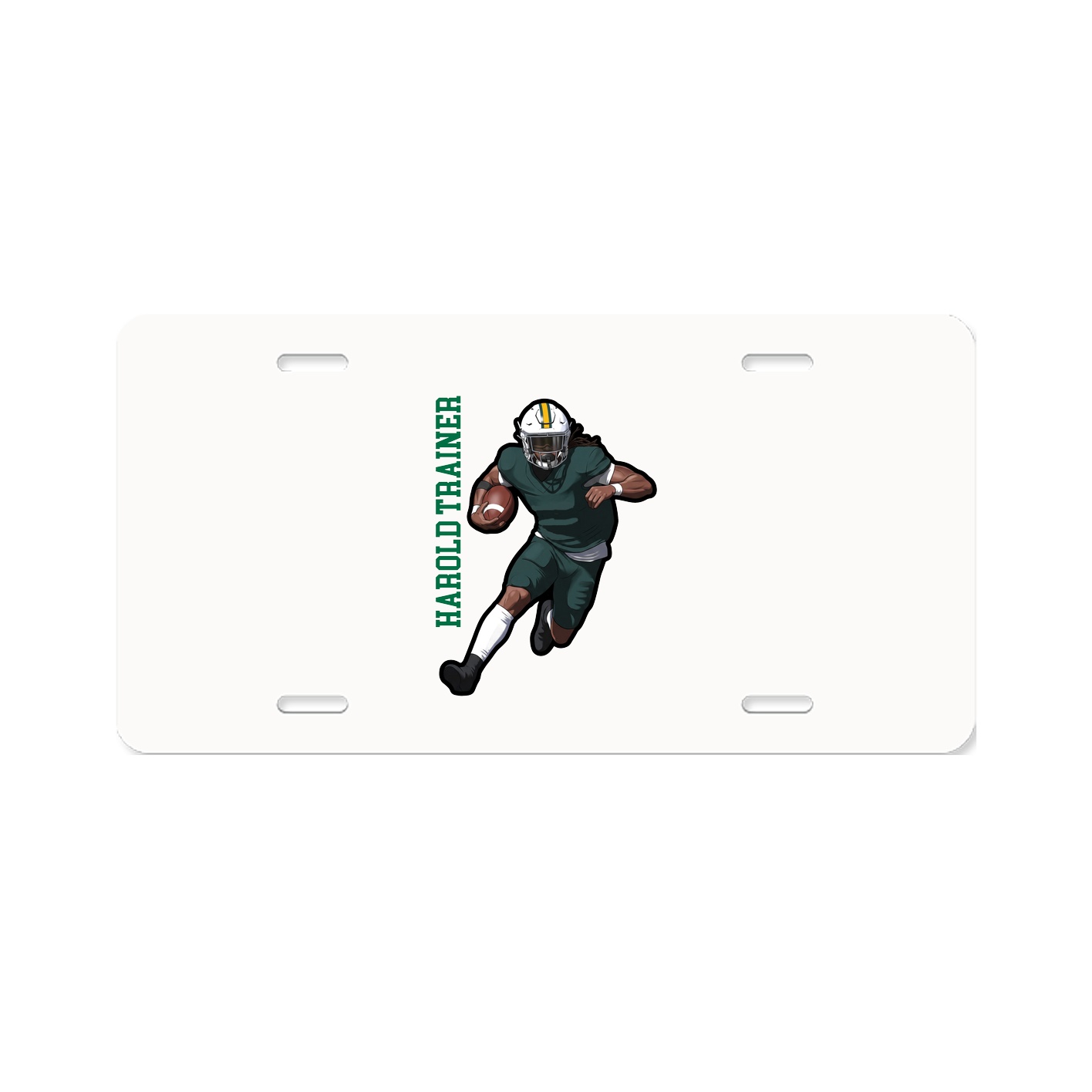 License Plate — Name Vertical in Classic