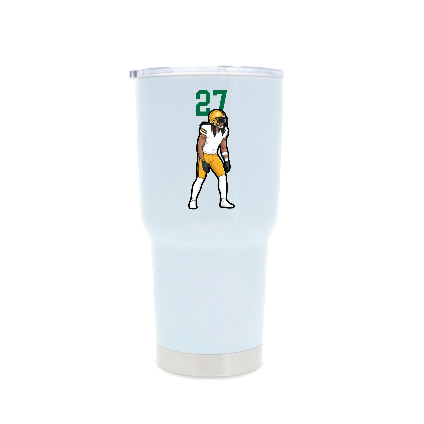 30oz Stainless Steel Tumbler — Number Top in White