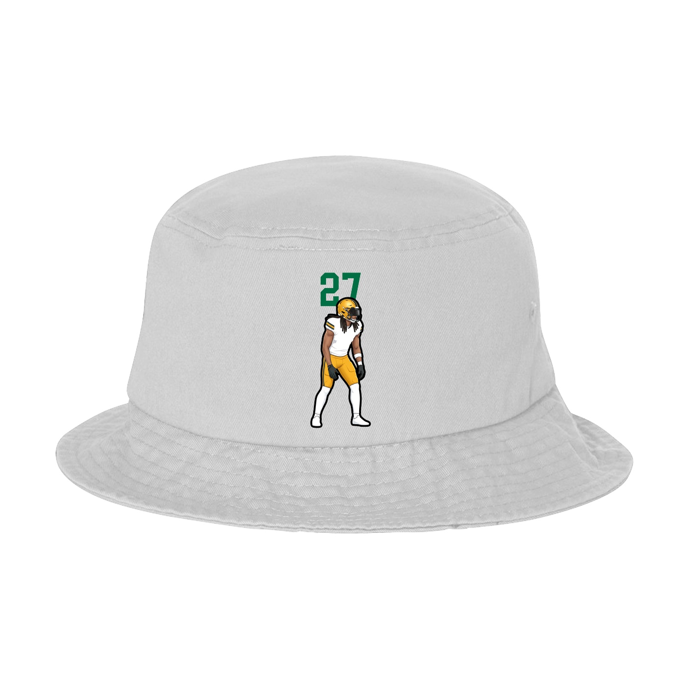 Bucket Cap — Number Top in White