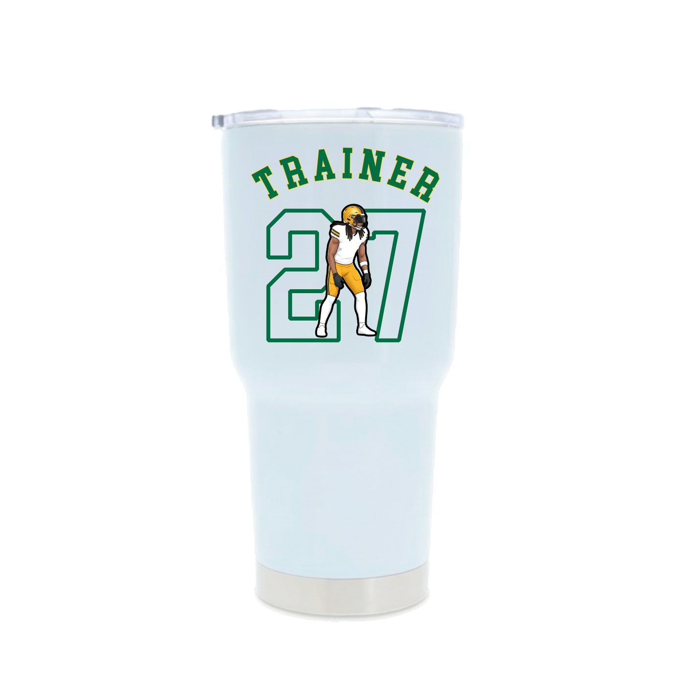 30oz Stainless Steel Tumbler — Shirsey Arch in White