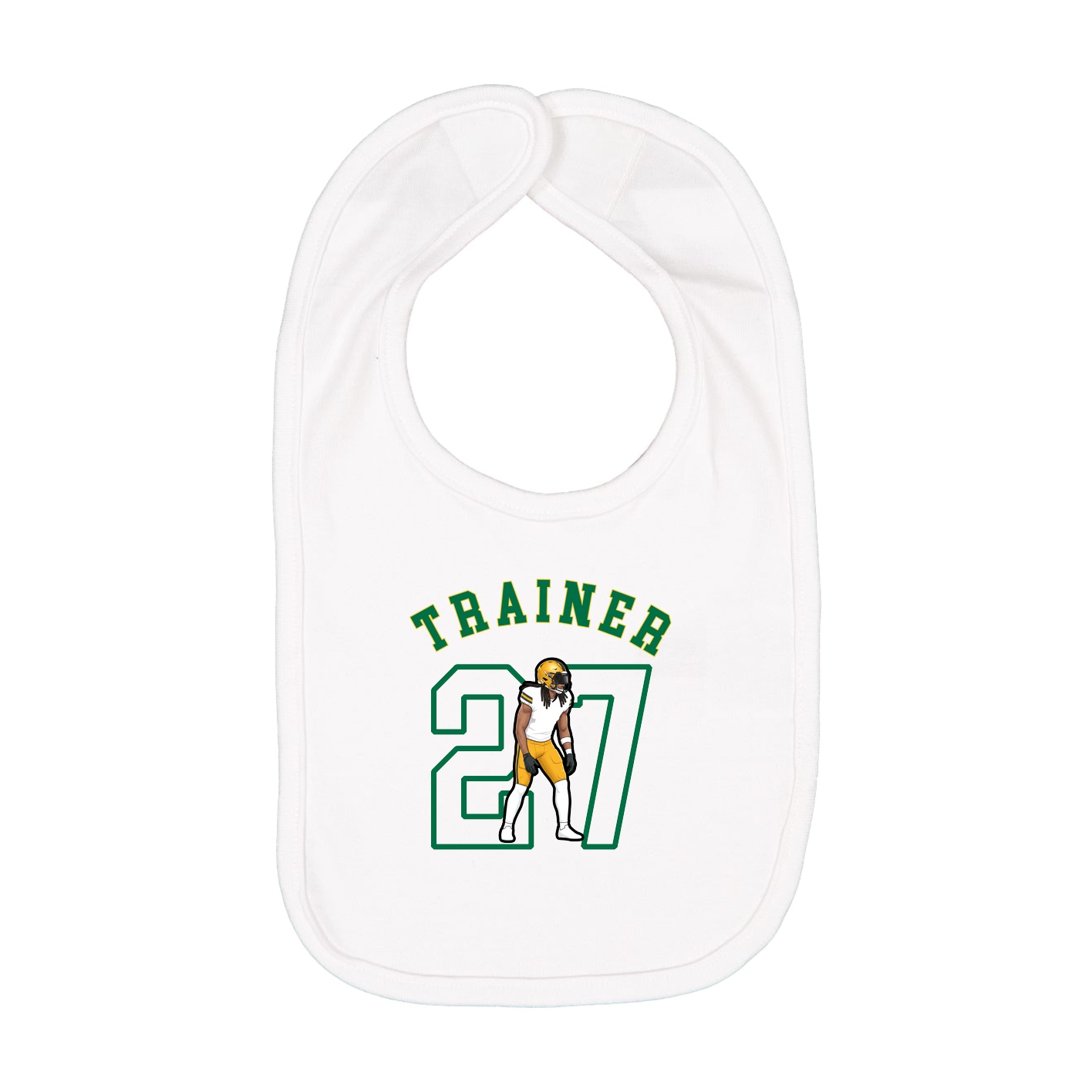 Infant Bib — Shirsey Arch in White