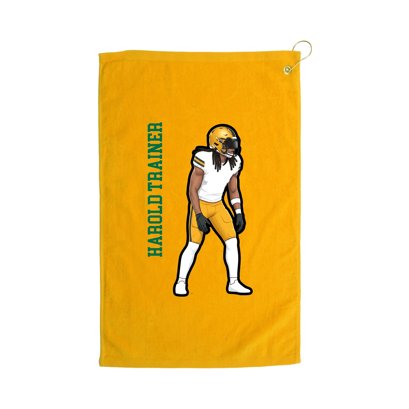 Golf Towel — Name Vertical in Gold
