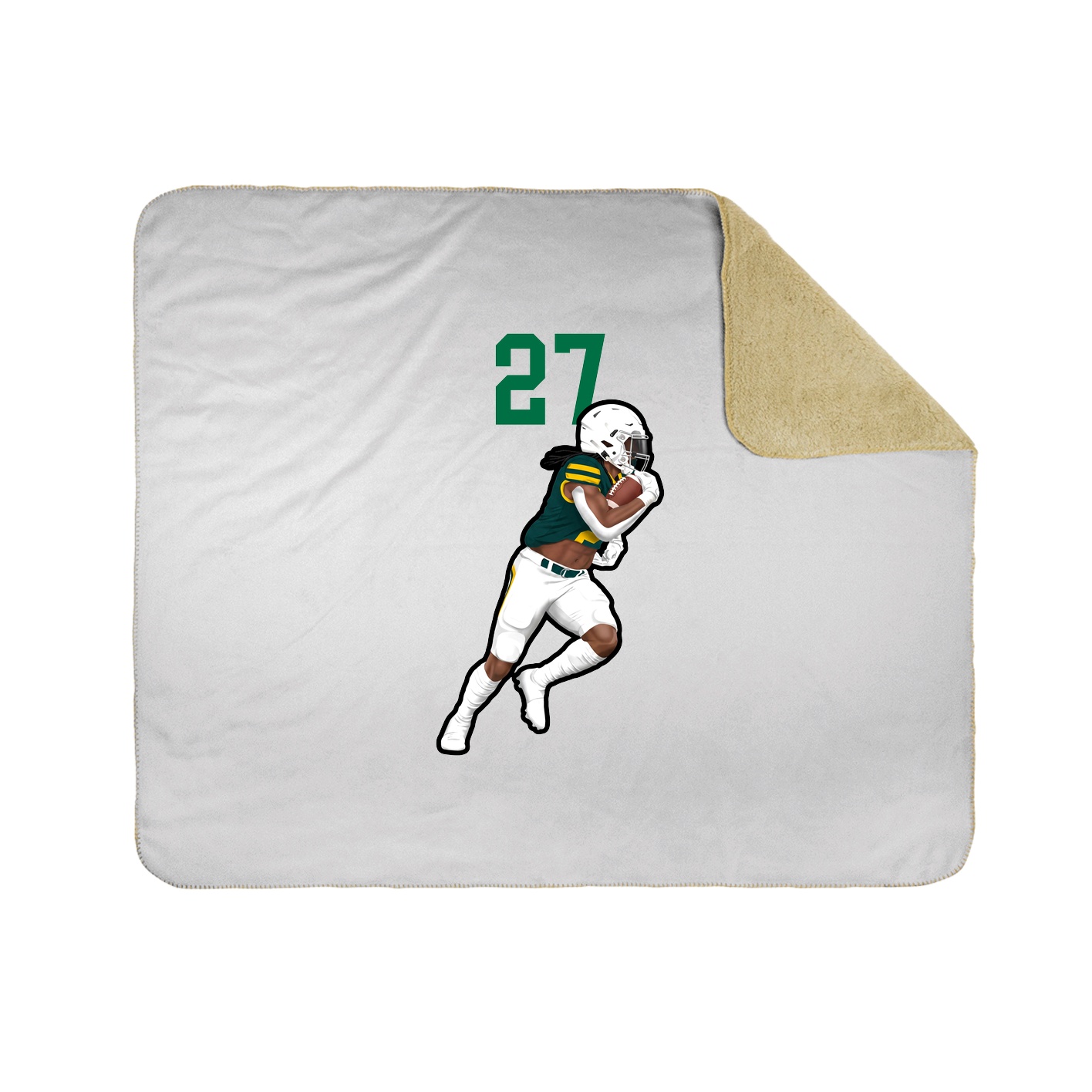 Throw Blanket — Number Top in White
