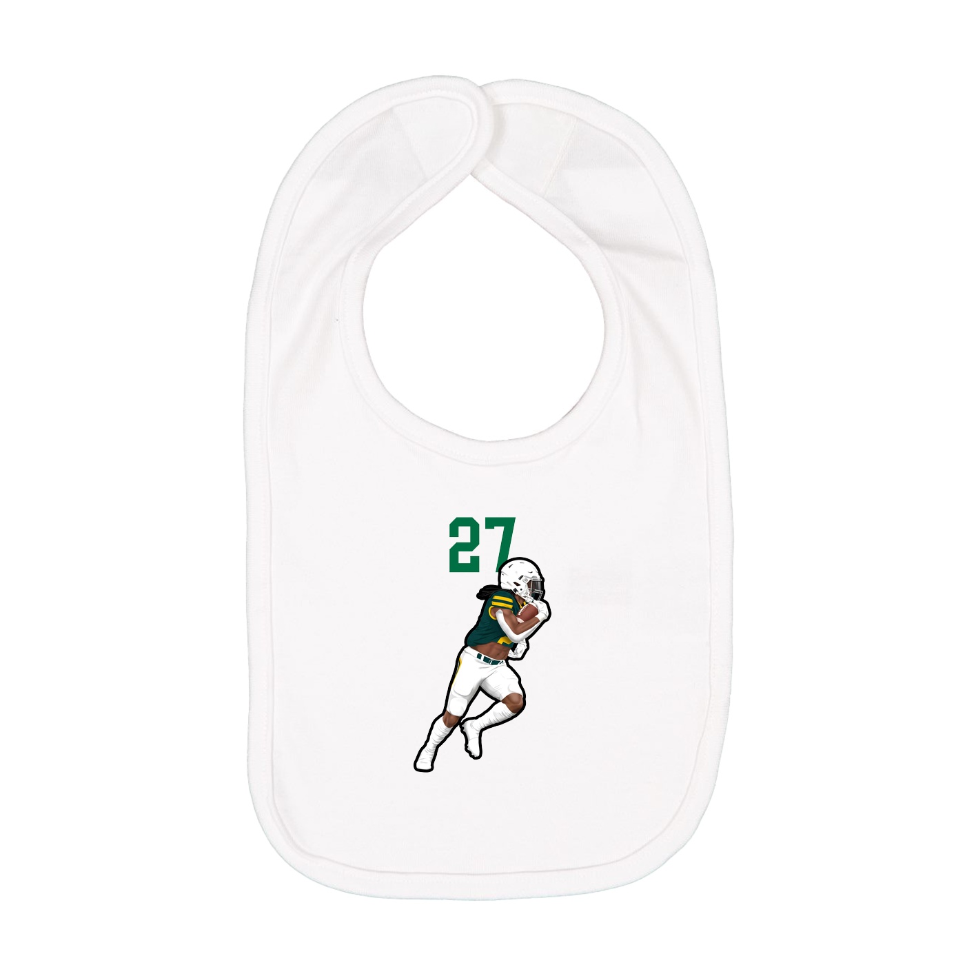 Infant Bib — Number Top in White