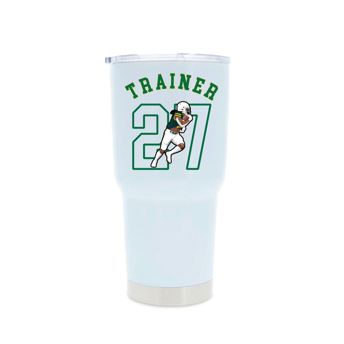 30oz Stainless Steel Tumbler — Shirsey Arch in White