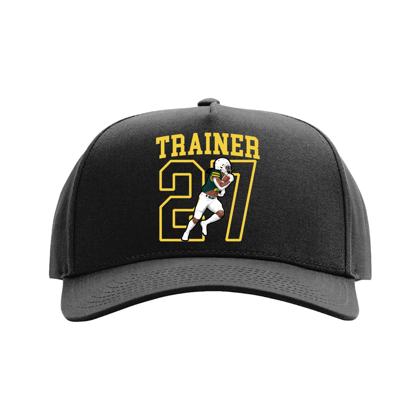 Full Fabric Five-Panel Champ Cap — Shirsey in Black