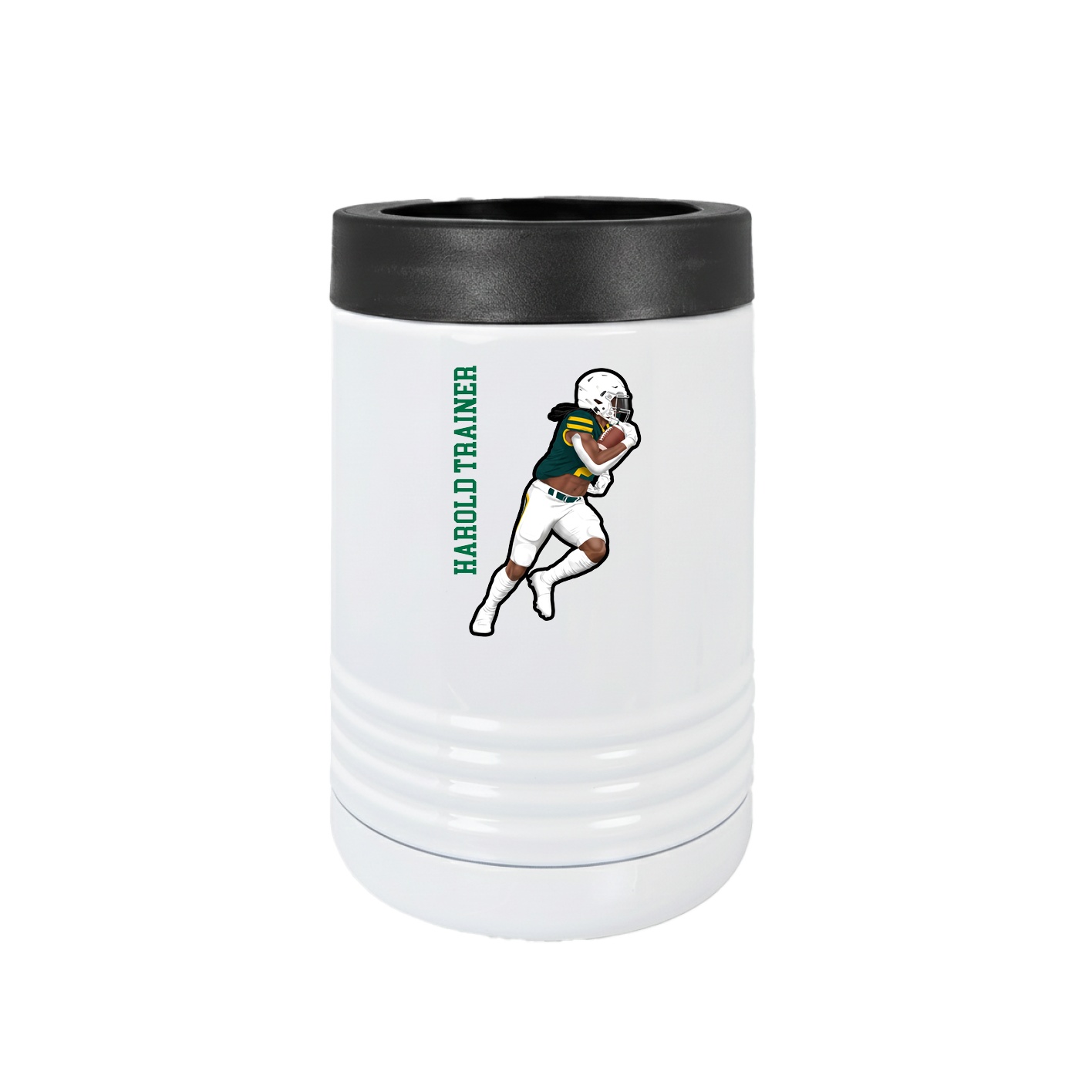 Beverage Holder — Name Vertical in White