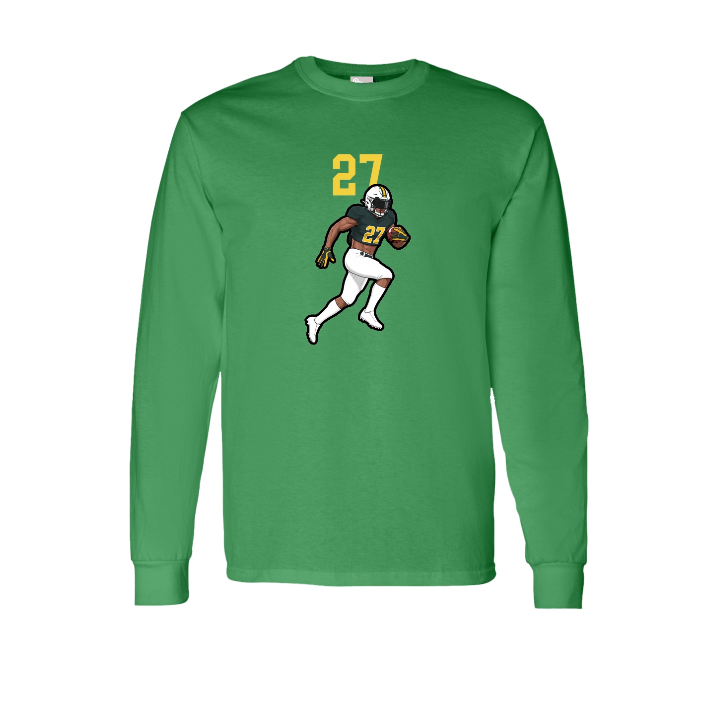 Long Sleeve Tee — Number Top in Green