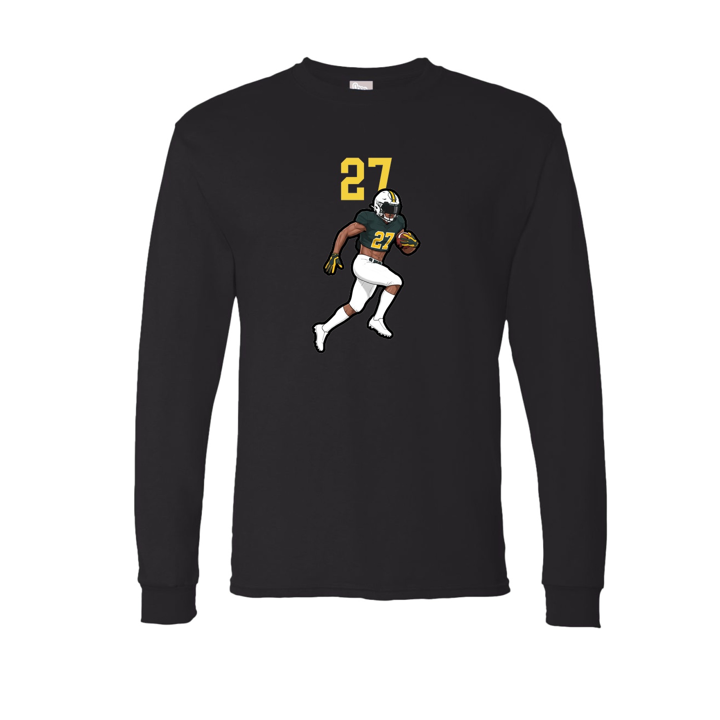 Long Sleeve Tee — Number Top in Black