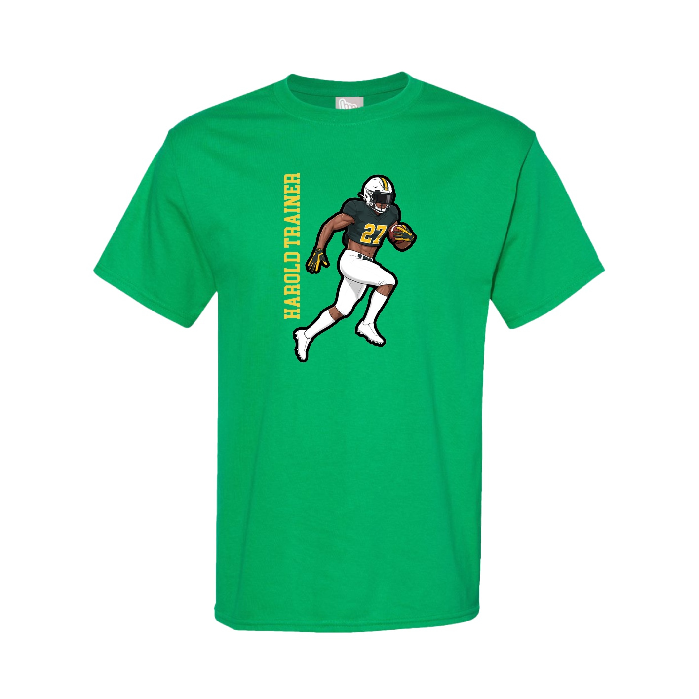 Tee — Name Vertical in Green