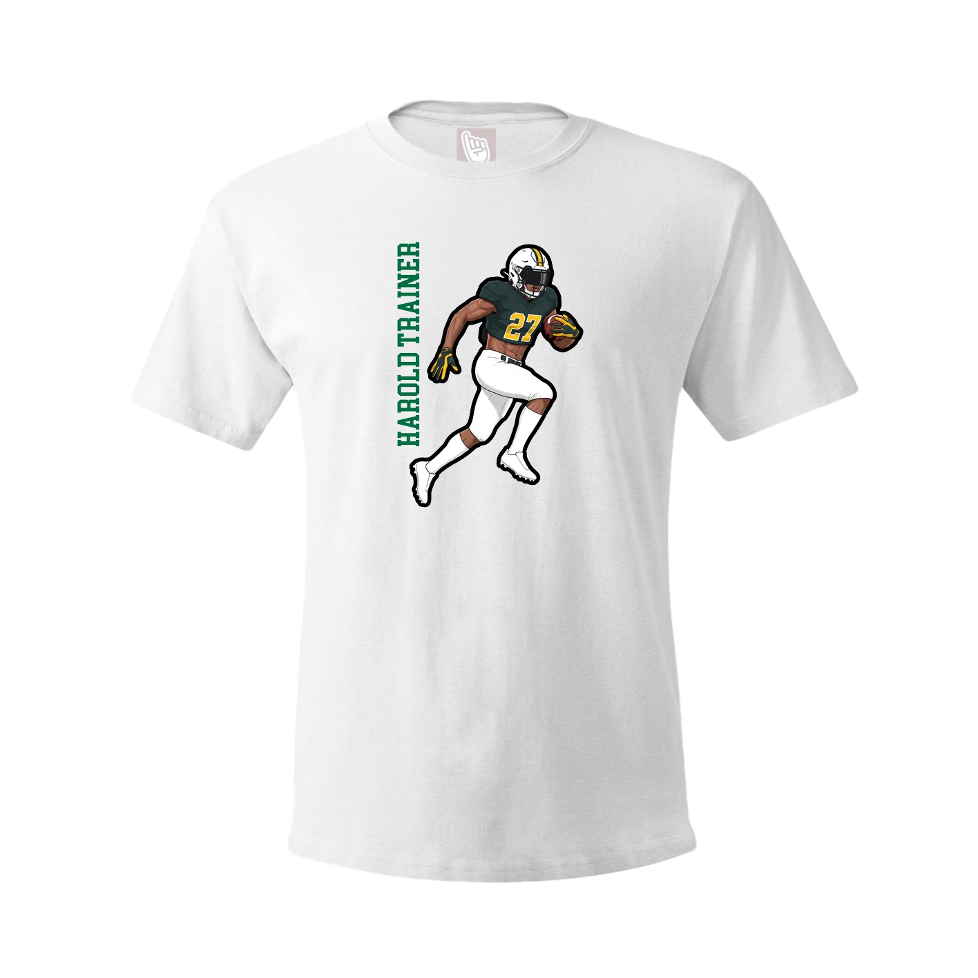 Tee — Name Vertical in White