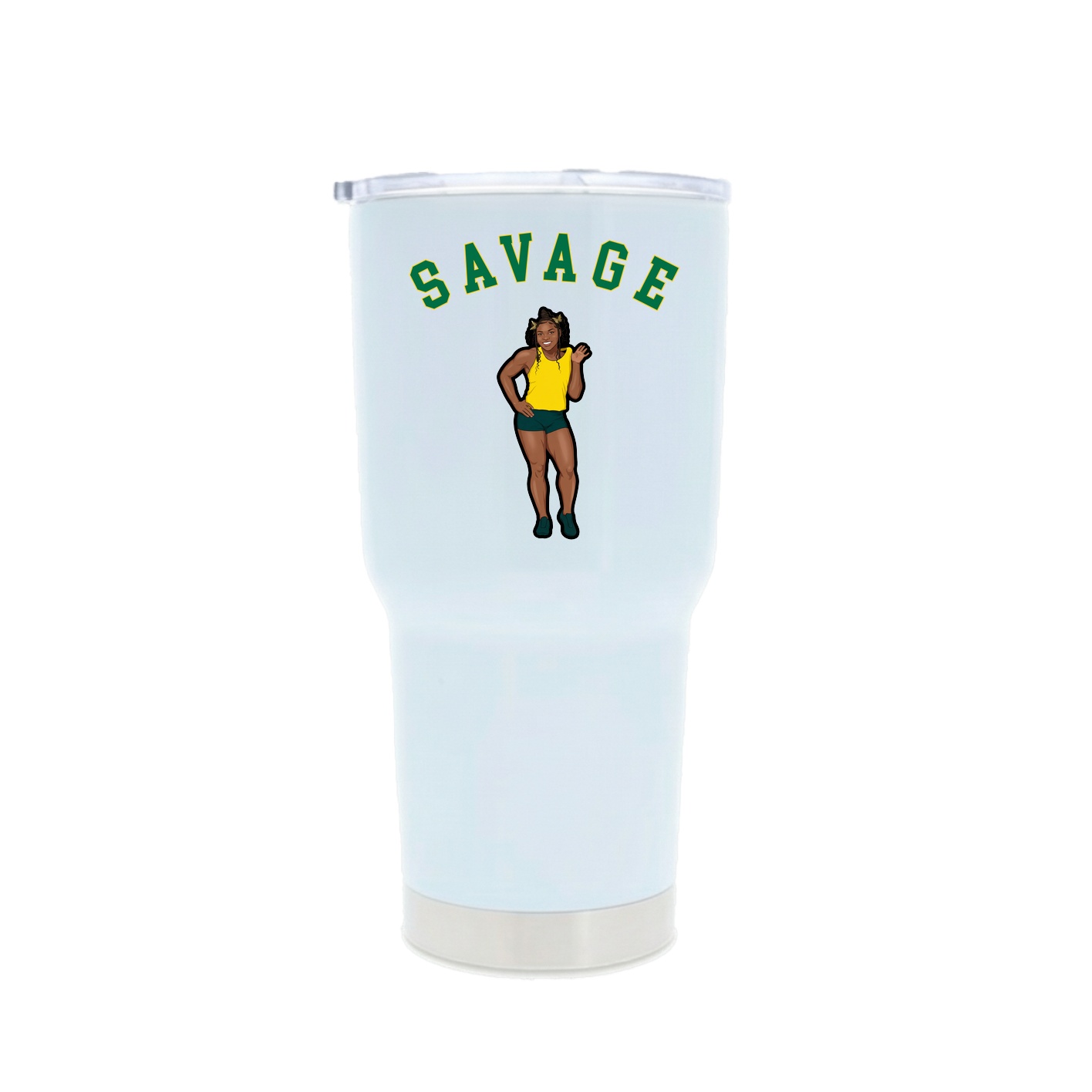 30oz Stainless Steel Tumbler — Shirsey Arch in White