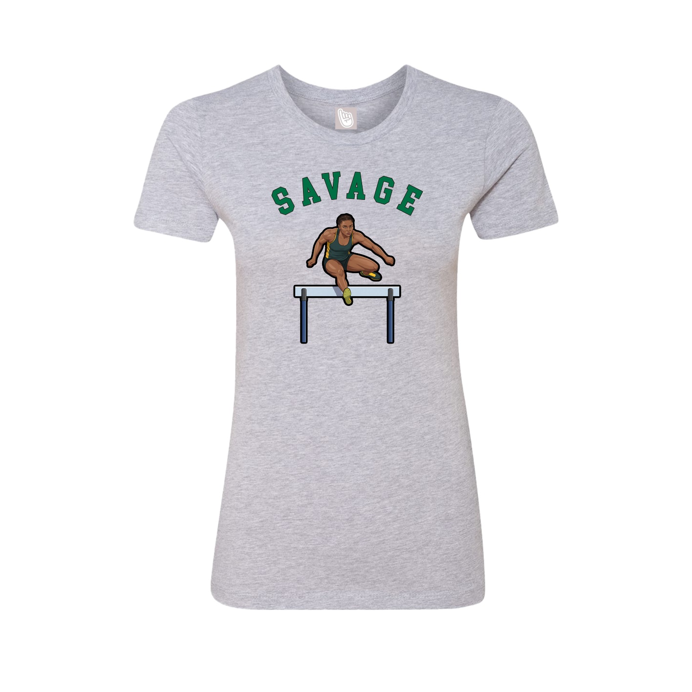 Fitted Women's Tee — Shirsey Arch in Grey