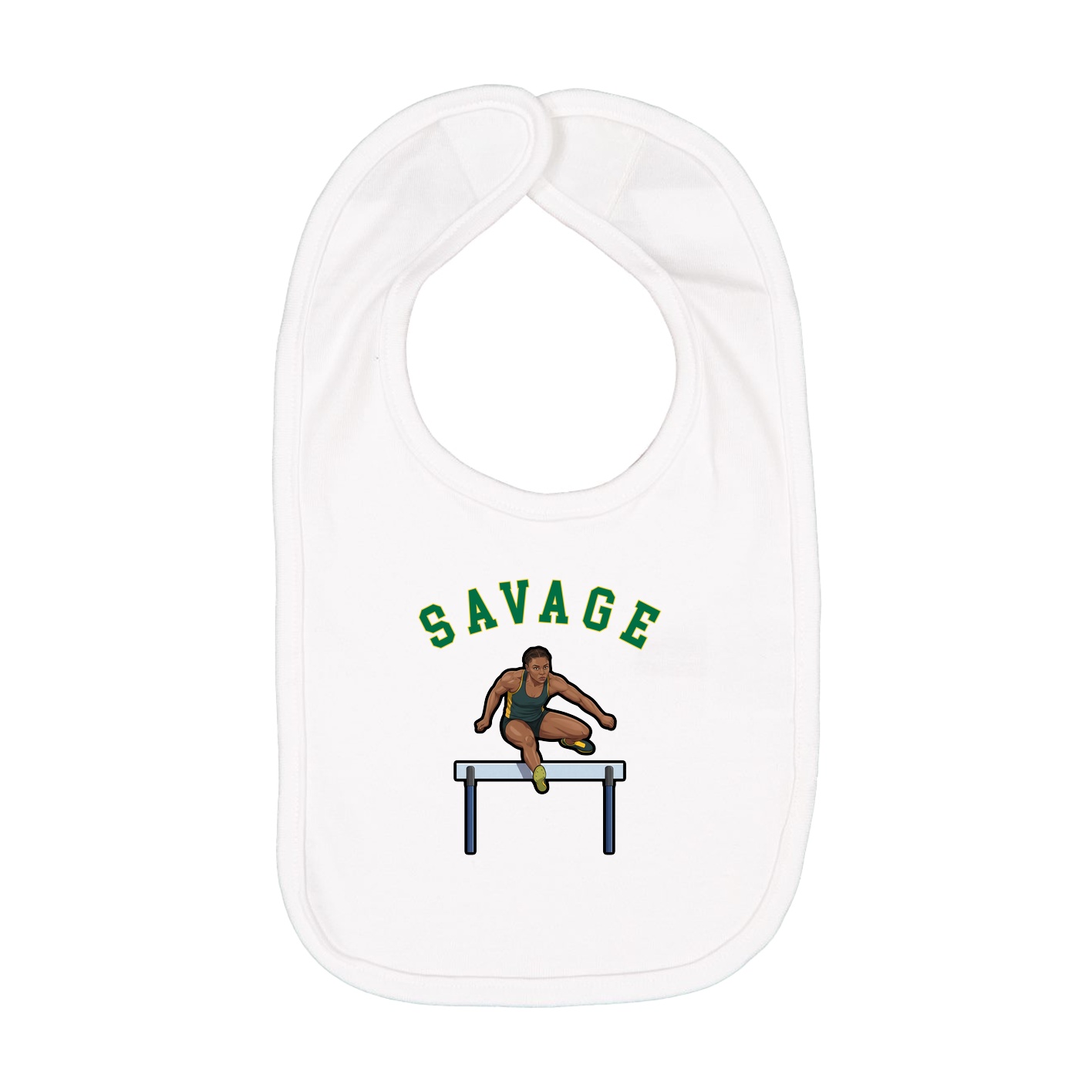 Infant Bib — Shirsey Arch in White