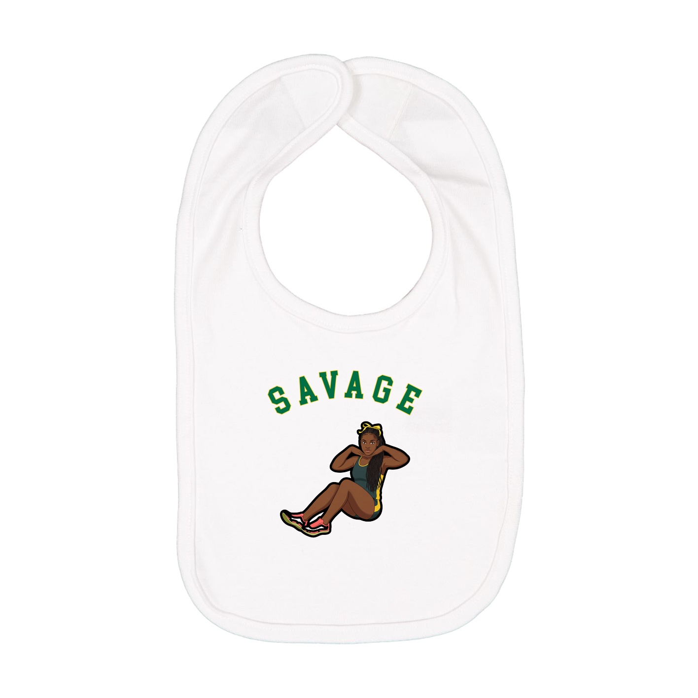 Infant Bib — Shirsey Arch in White