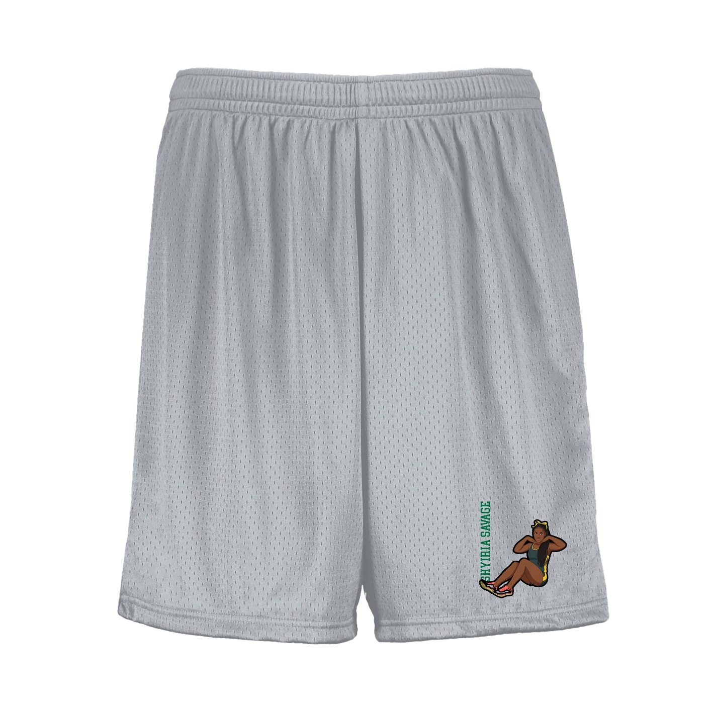 Shorts — Name Vertical in Silver