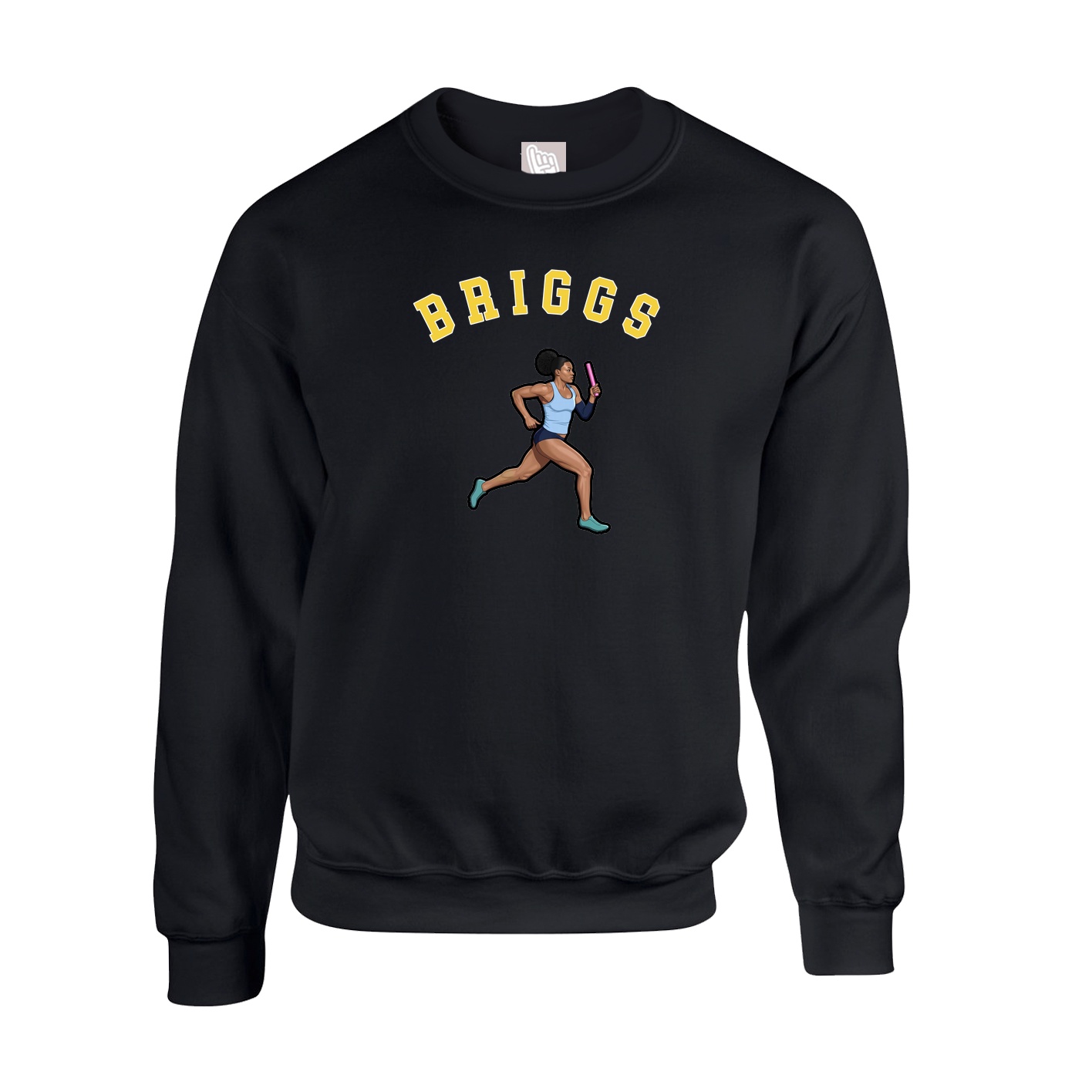 Fleece Crew — Shirsey Arch in Black