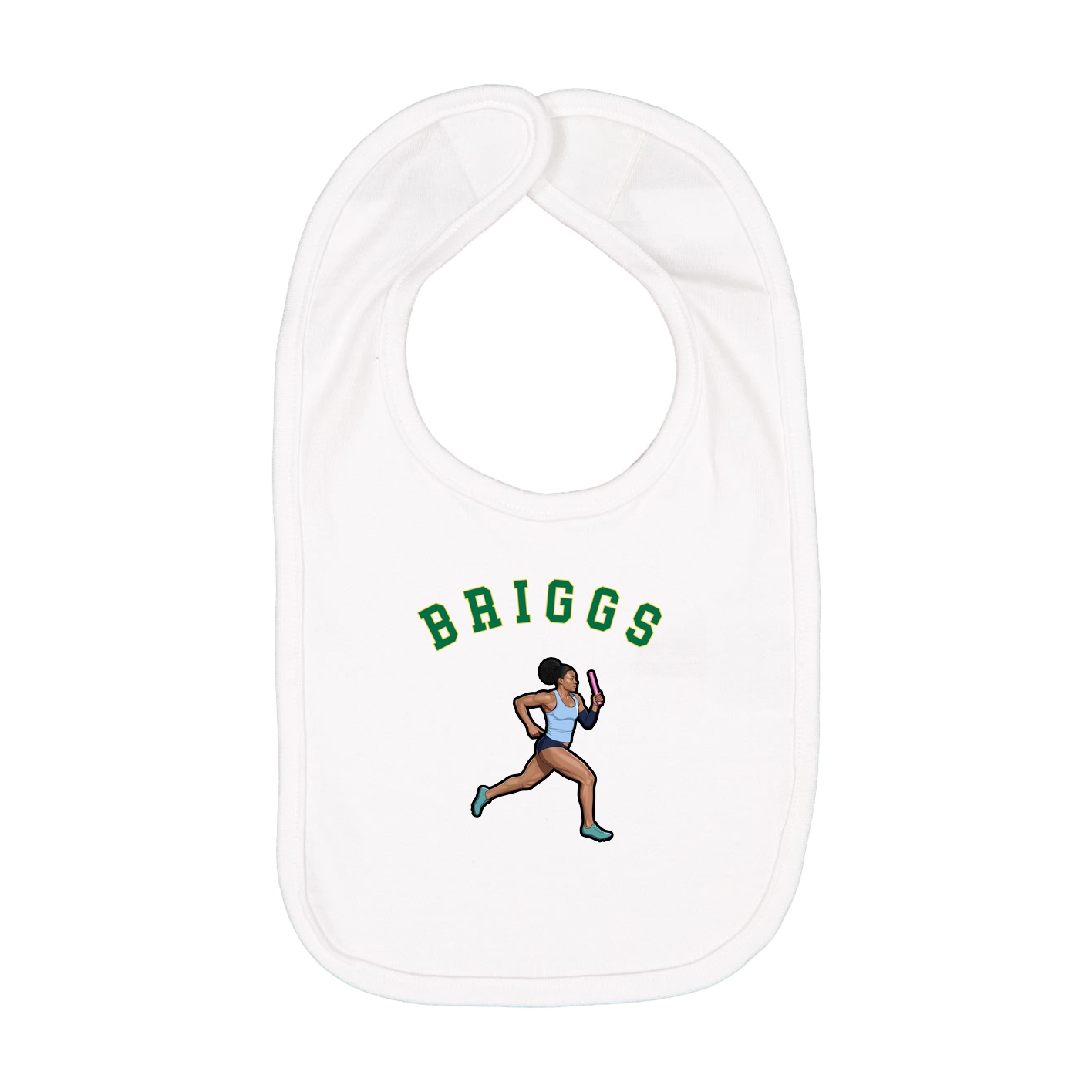 Infant Bib — Shirsey Arch in White