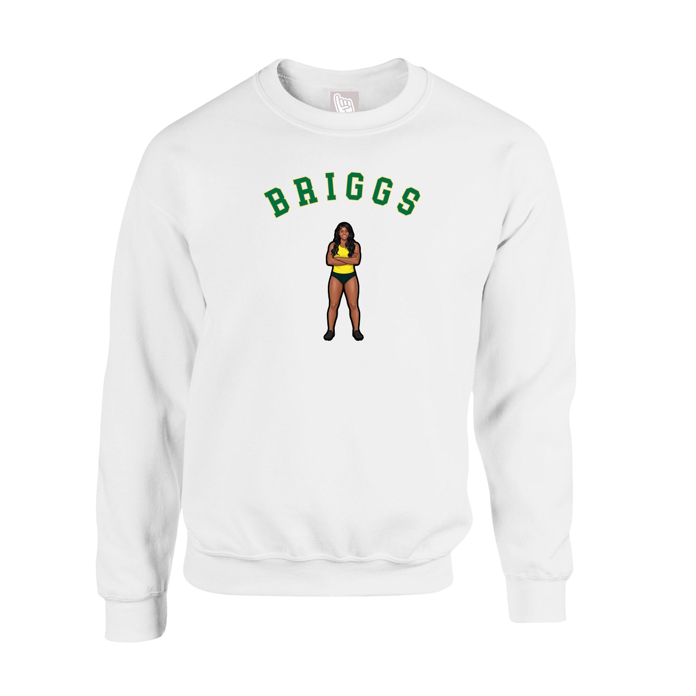 Fleece Crew — Shirsey Arch in White