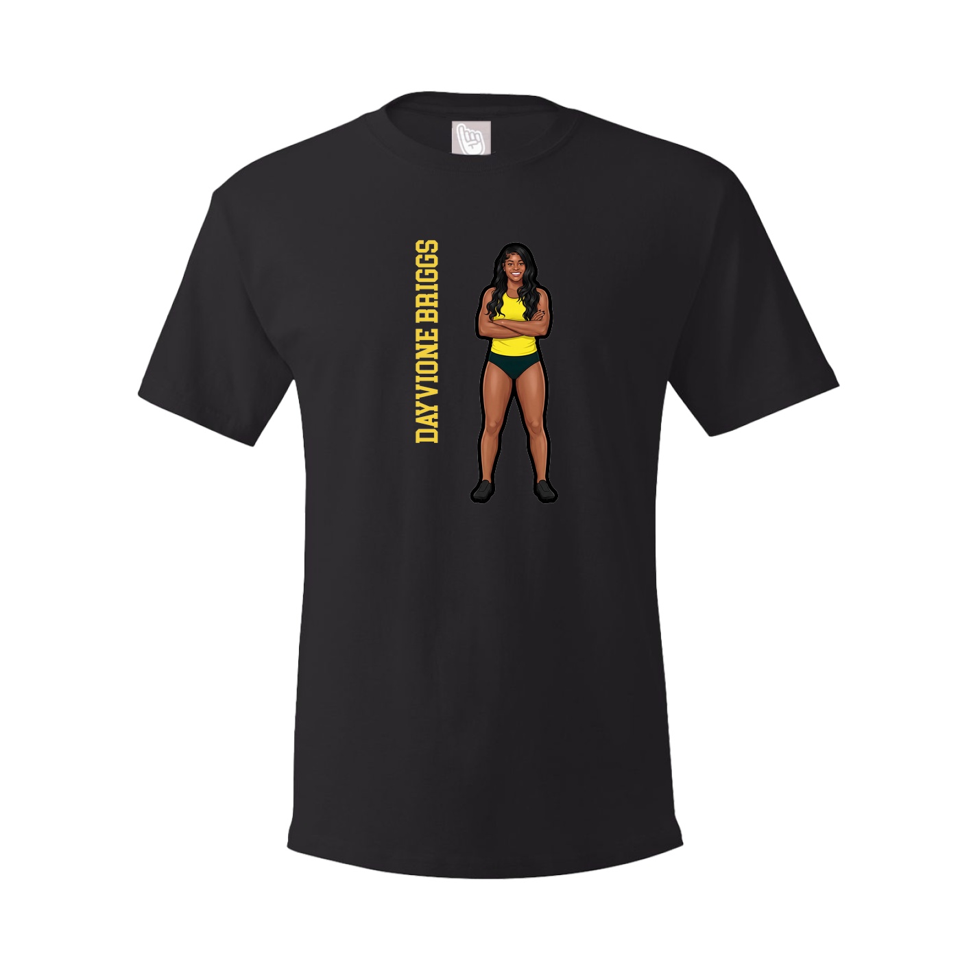 Tee — Name Vertical in Black