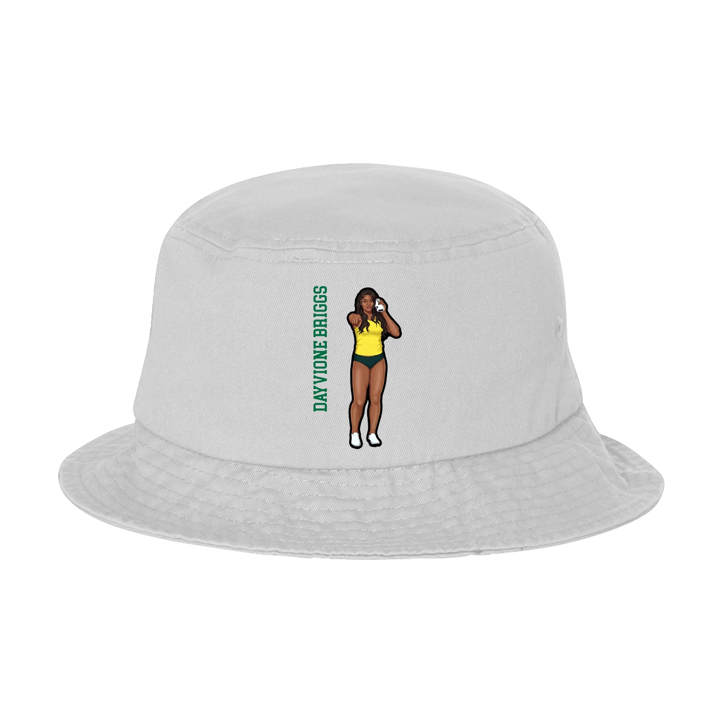 Bucket Cap — Name Vertical in White