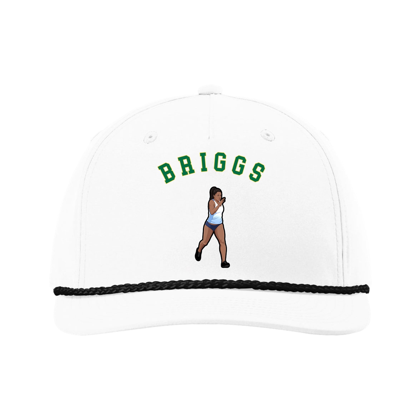 Five-Panel Classic Rope Cap — Shirsey Arch in White