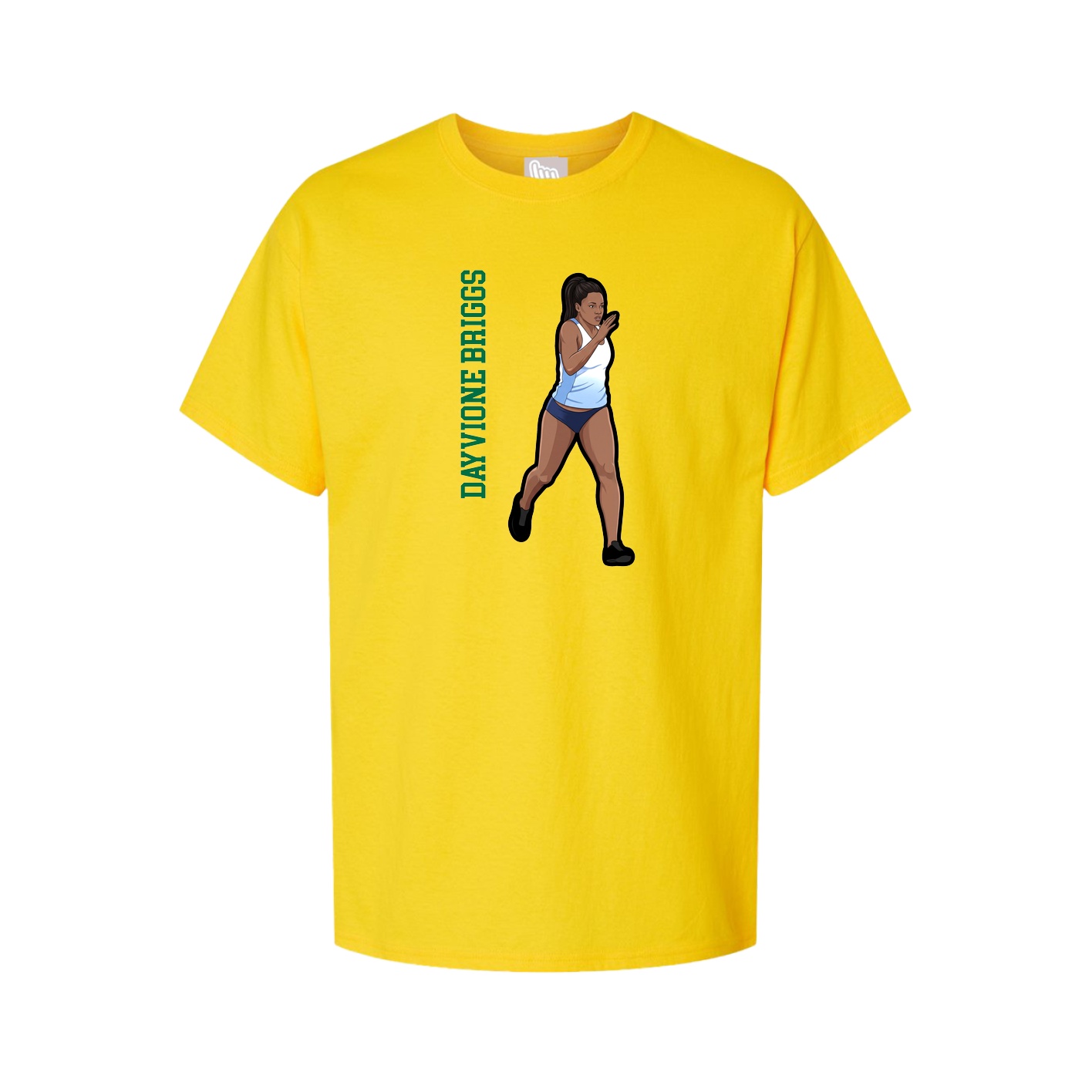 Youth Tee — Name Vertical in Gold