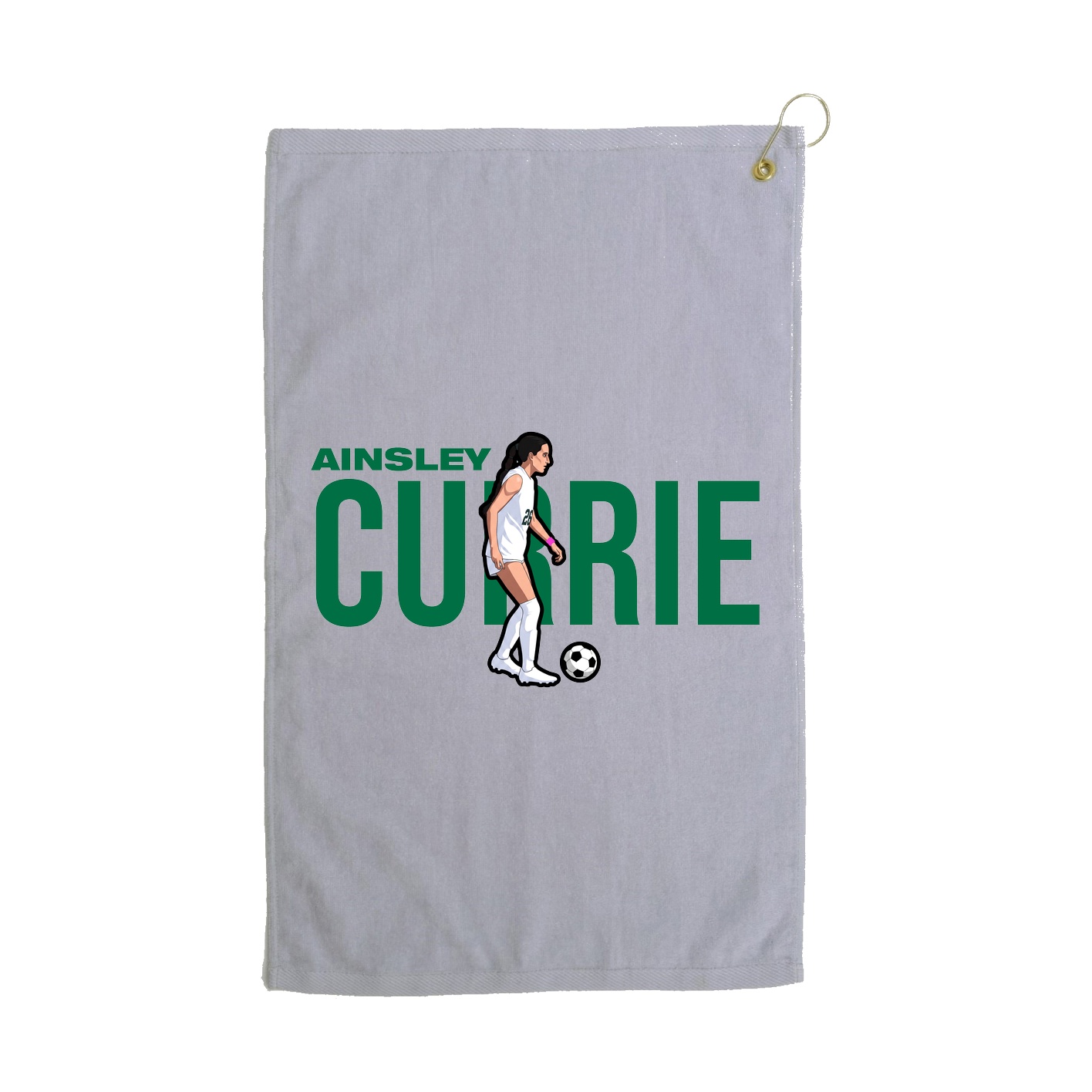 Golf Towel — Player Name in Grey