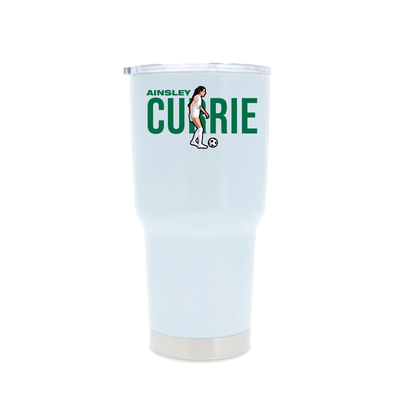 30oz Stainless Steel Tumbler — Player Name in White