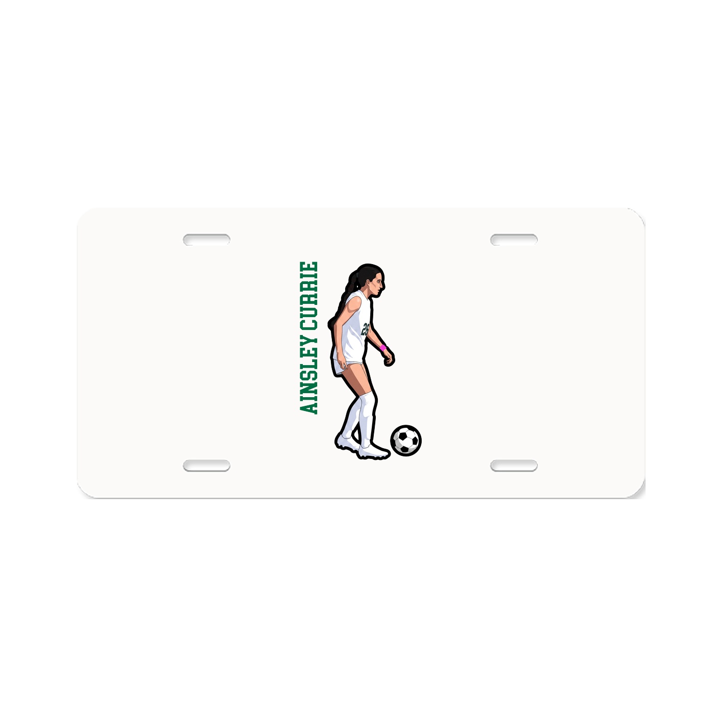 License Plate — Name Vertical in Classic
