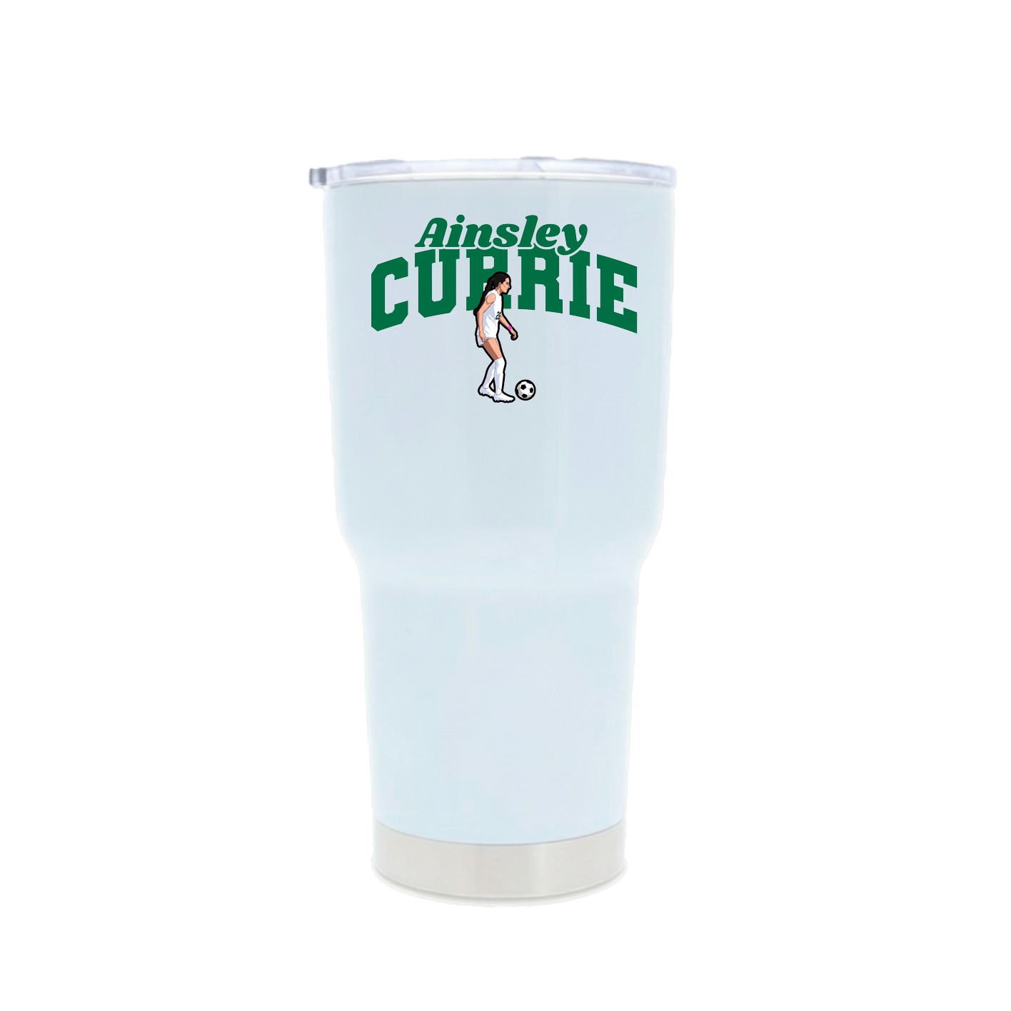 30oz Stainless Steel Tumbler — Signature Arch in White