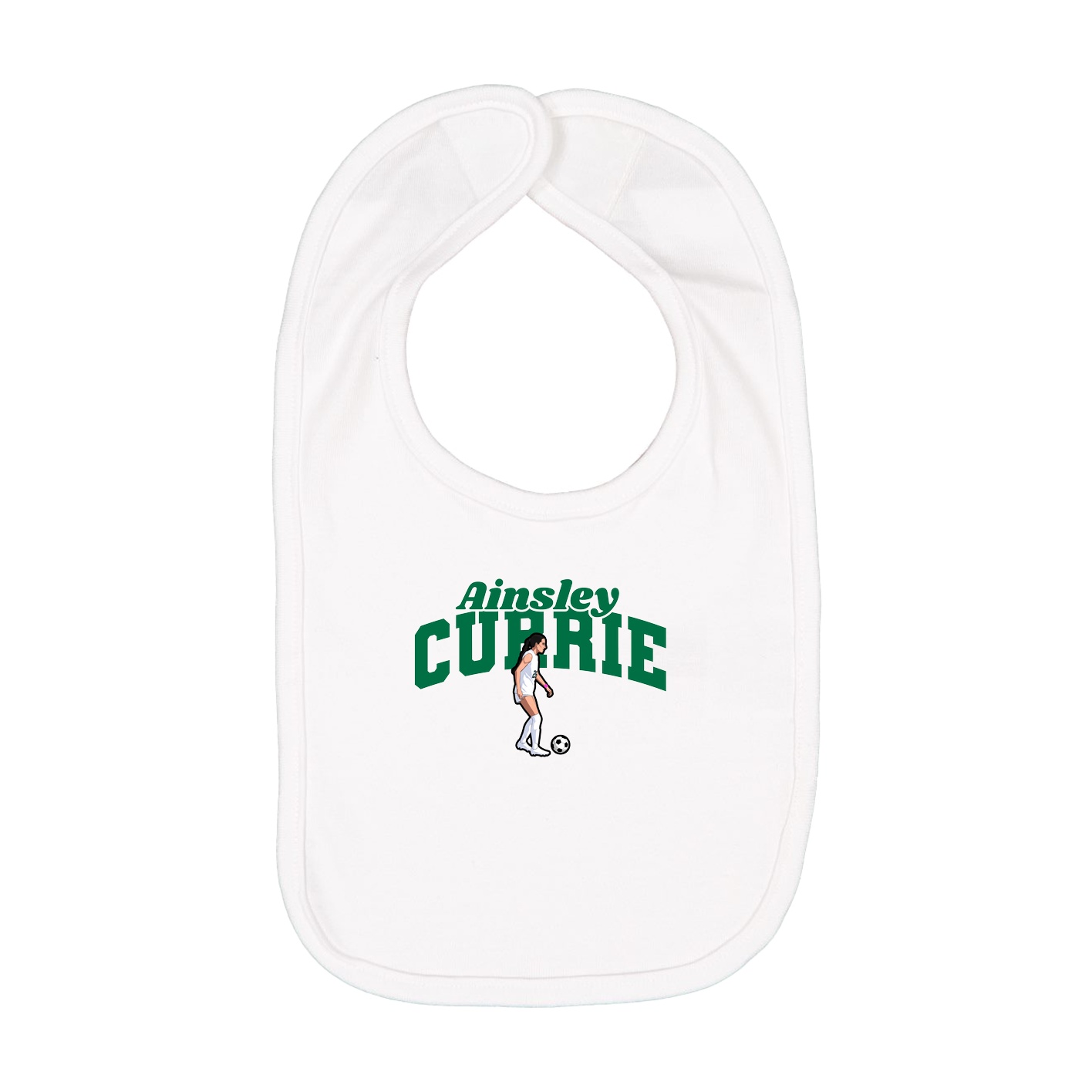 Infant Bib — Signature Arch in White