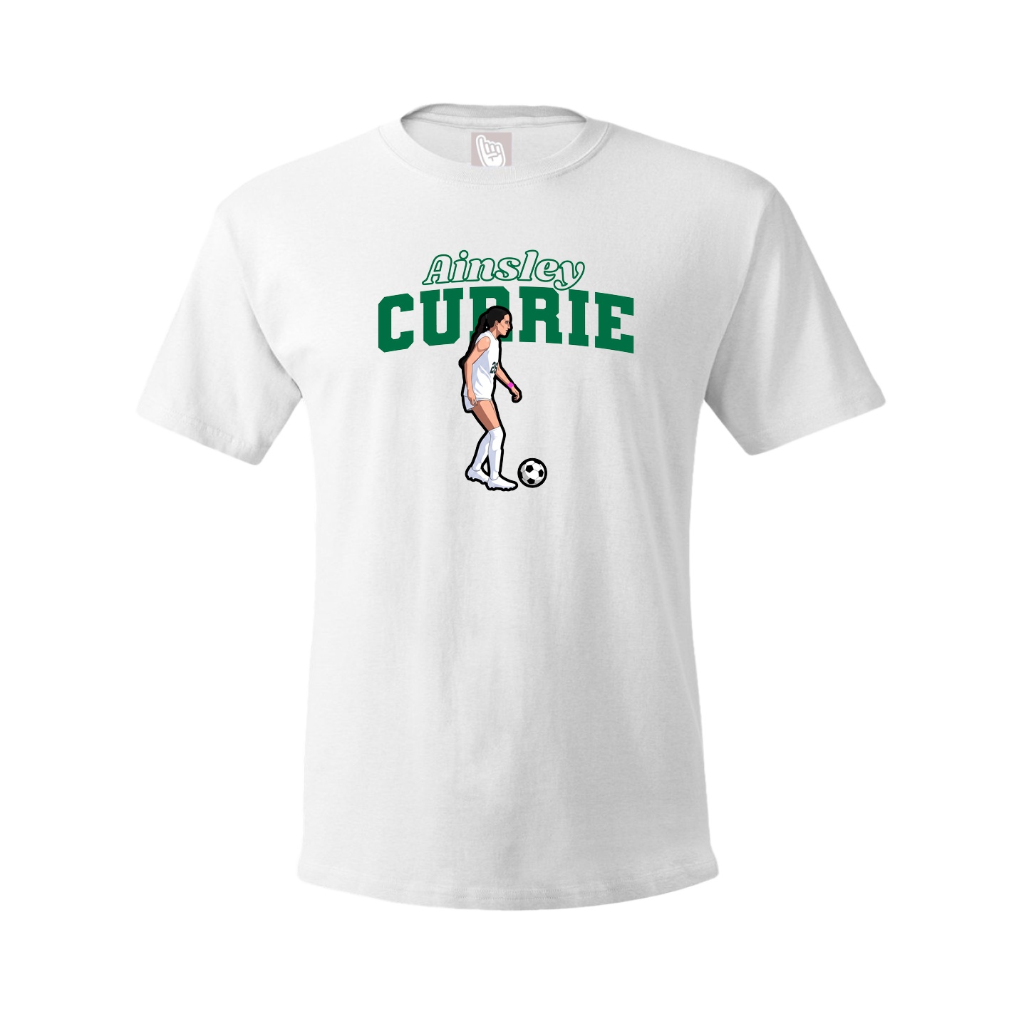 Youth Tee — Name Arch in White