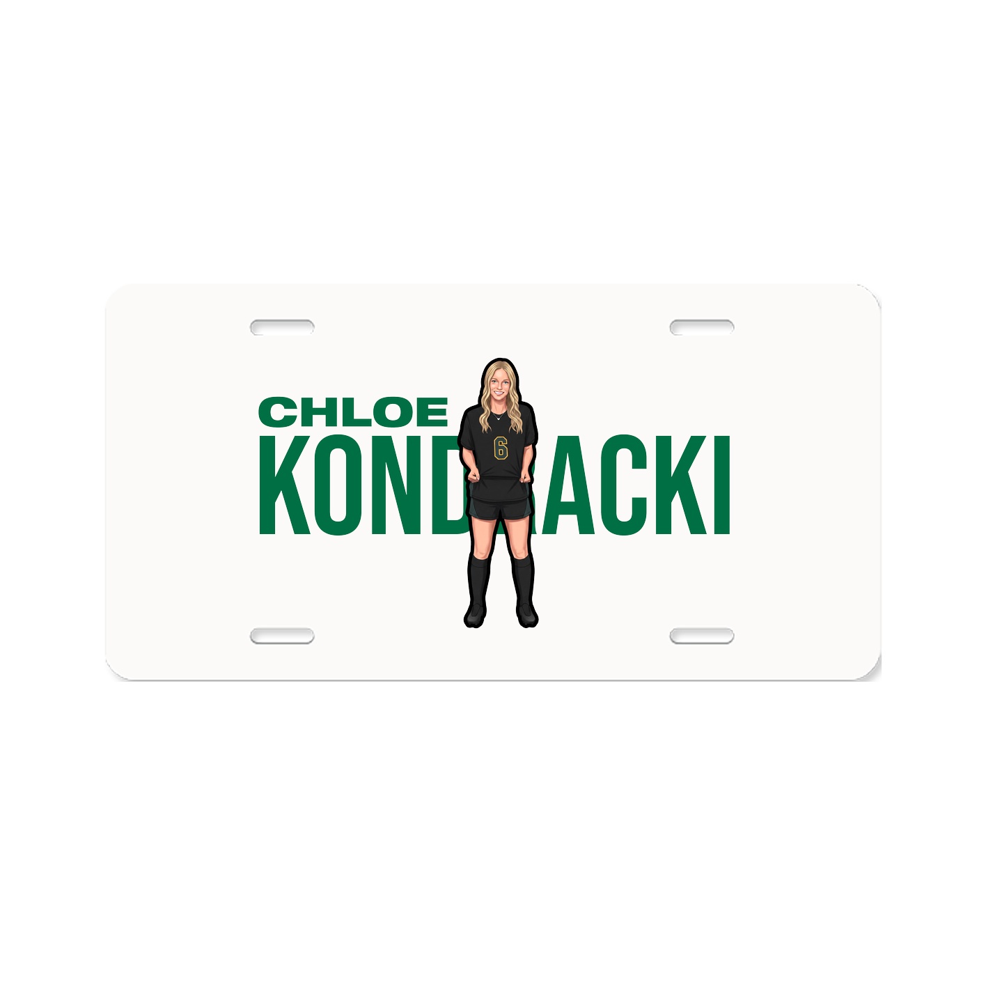 License Plate — Player Name in Classic