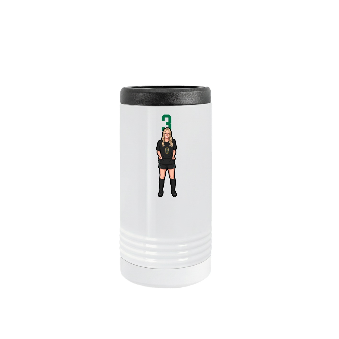 Slim Beverage Holder — Number Top in White