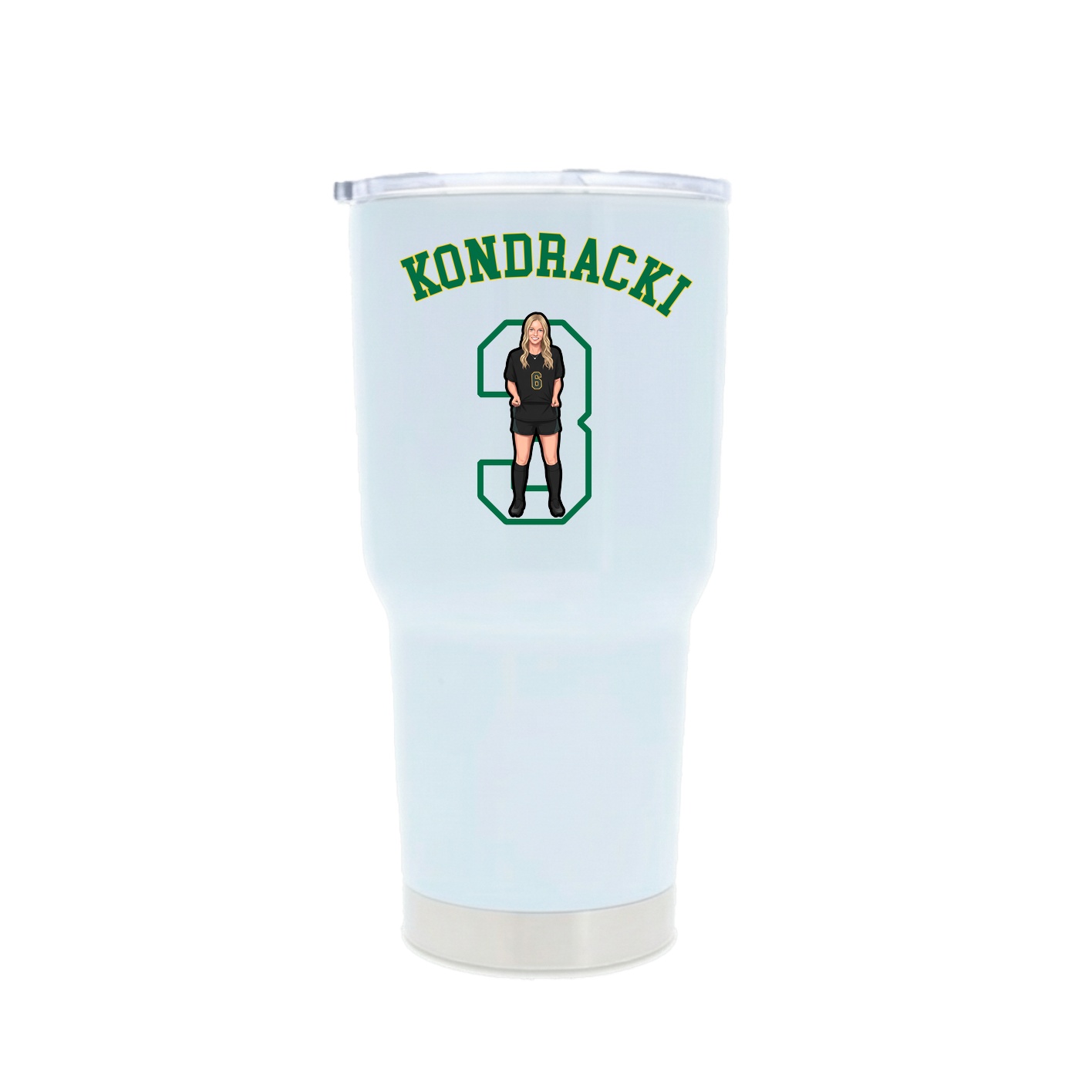30oz Stainless Steel Tumbler — Shirsey Arch in White