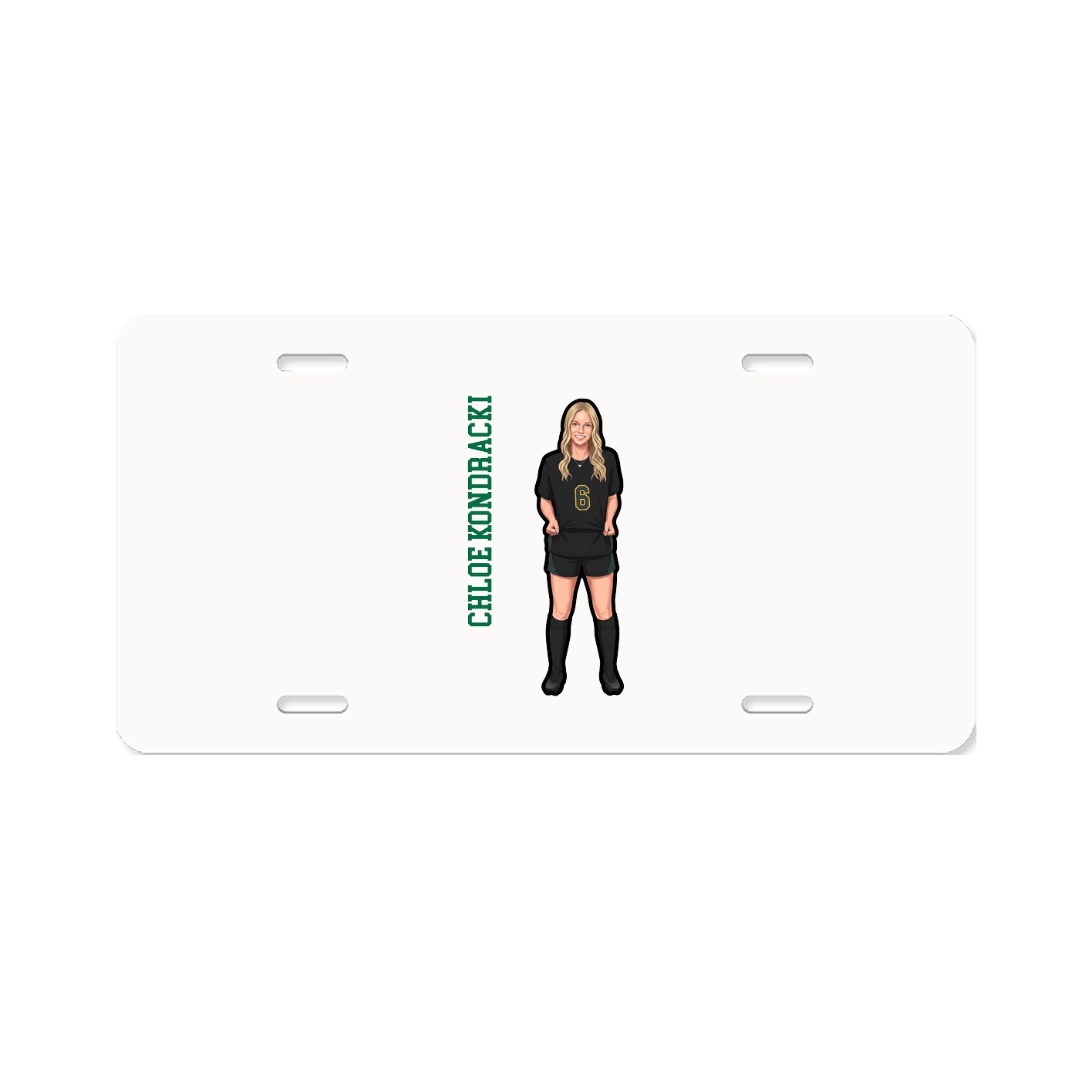 License Plate — Name Vertical in Classic