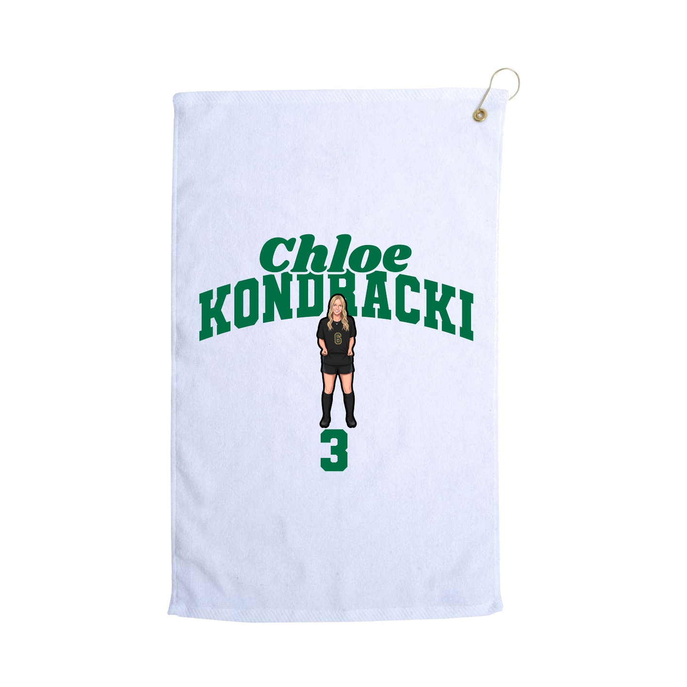 Golf Towel — Signature Arch in White
