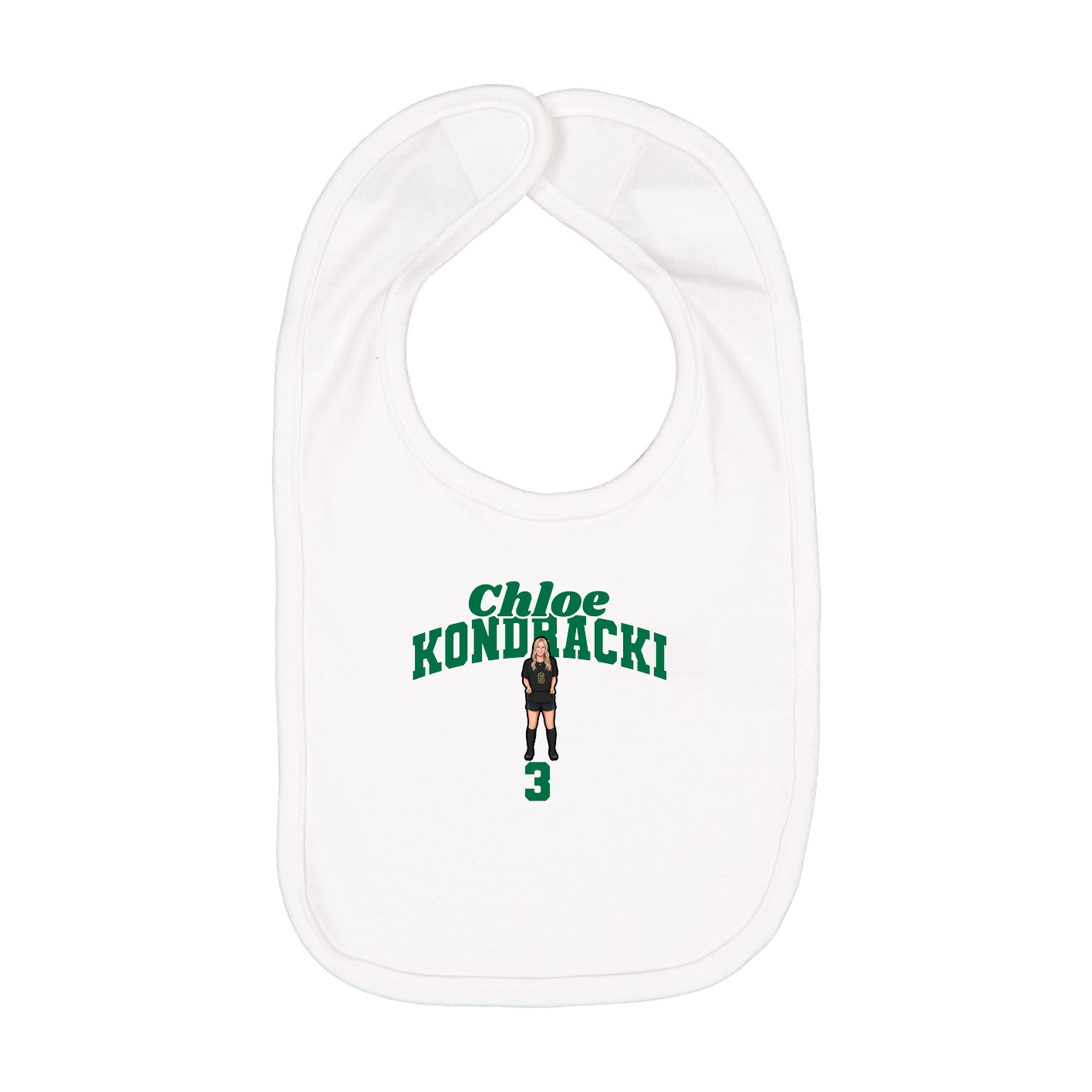 Infant Bib — Signature Arch in White