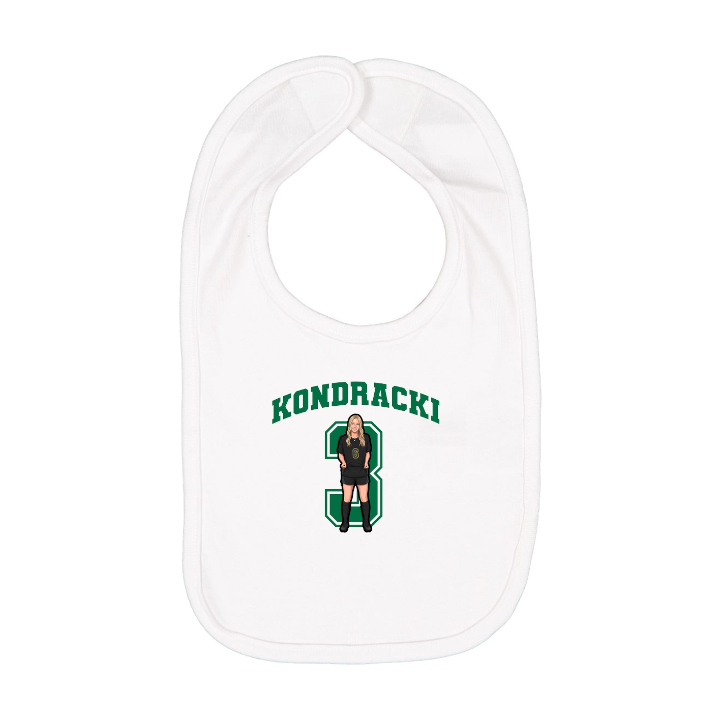 Infant Bib — Number in White